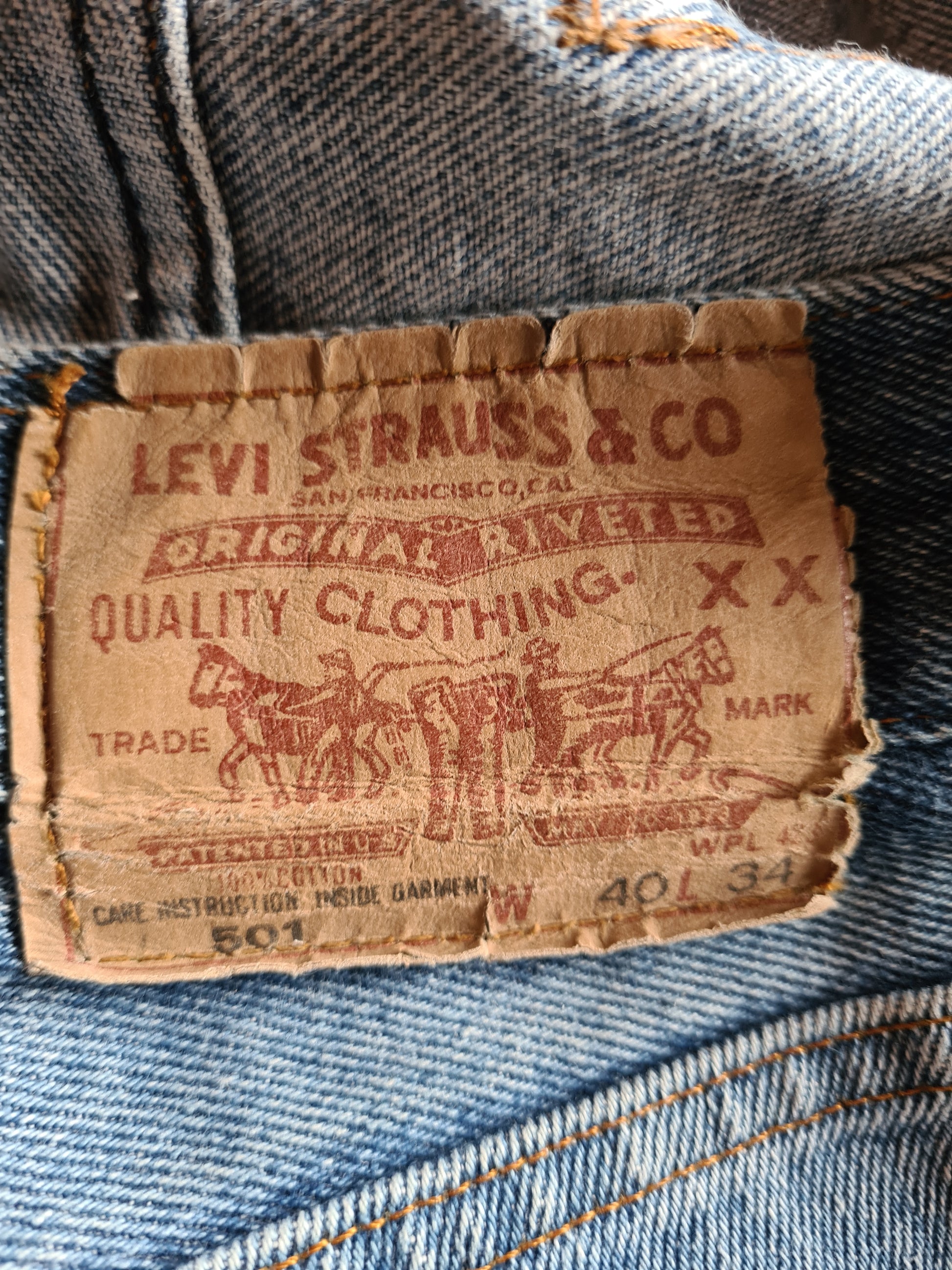 Rare! Vintage Levis Jeans 501 W40 L34 - RareRags