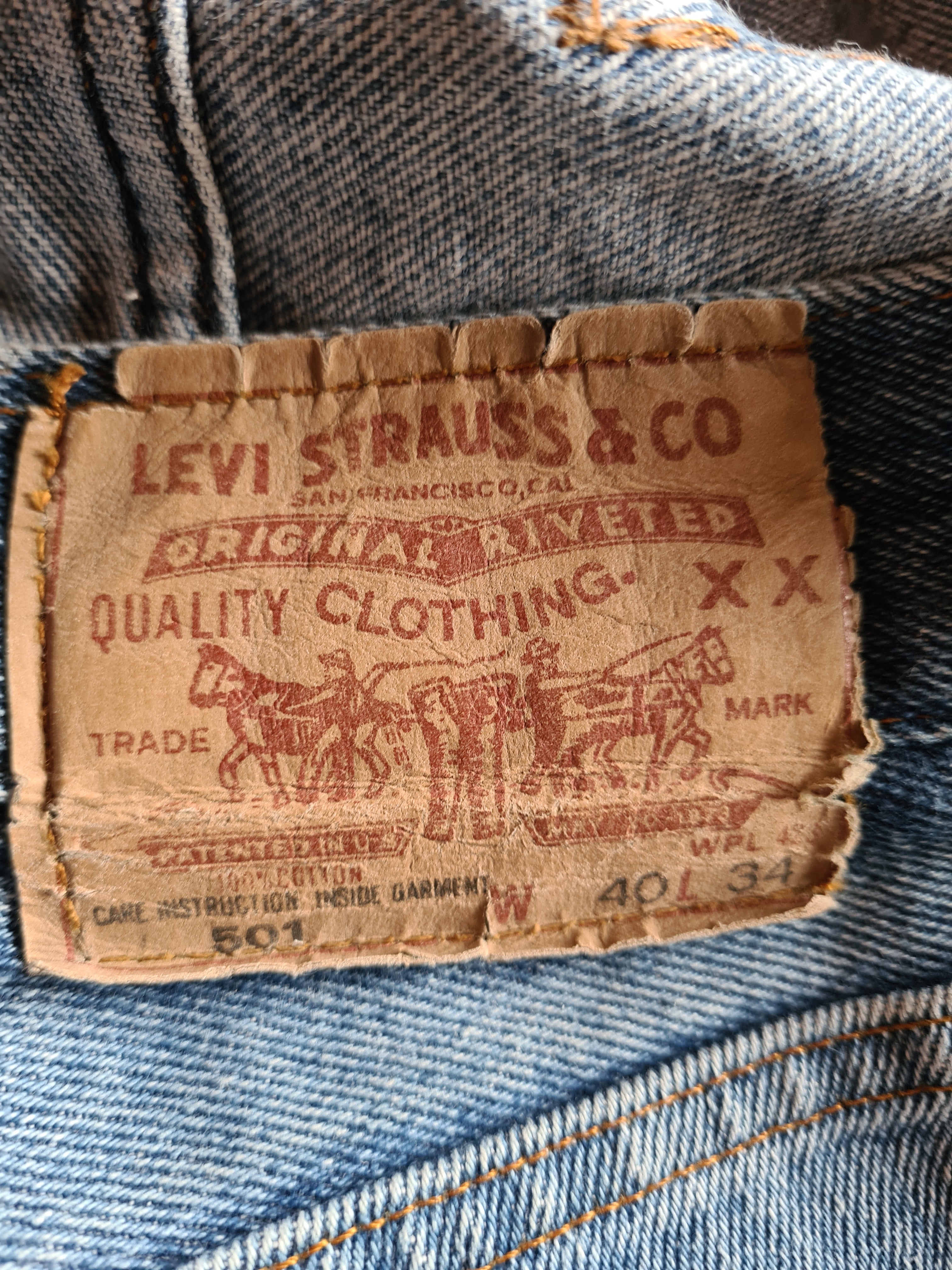 Rare! Vintage Levis Jeans 501 W40 L34 - RareRags