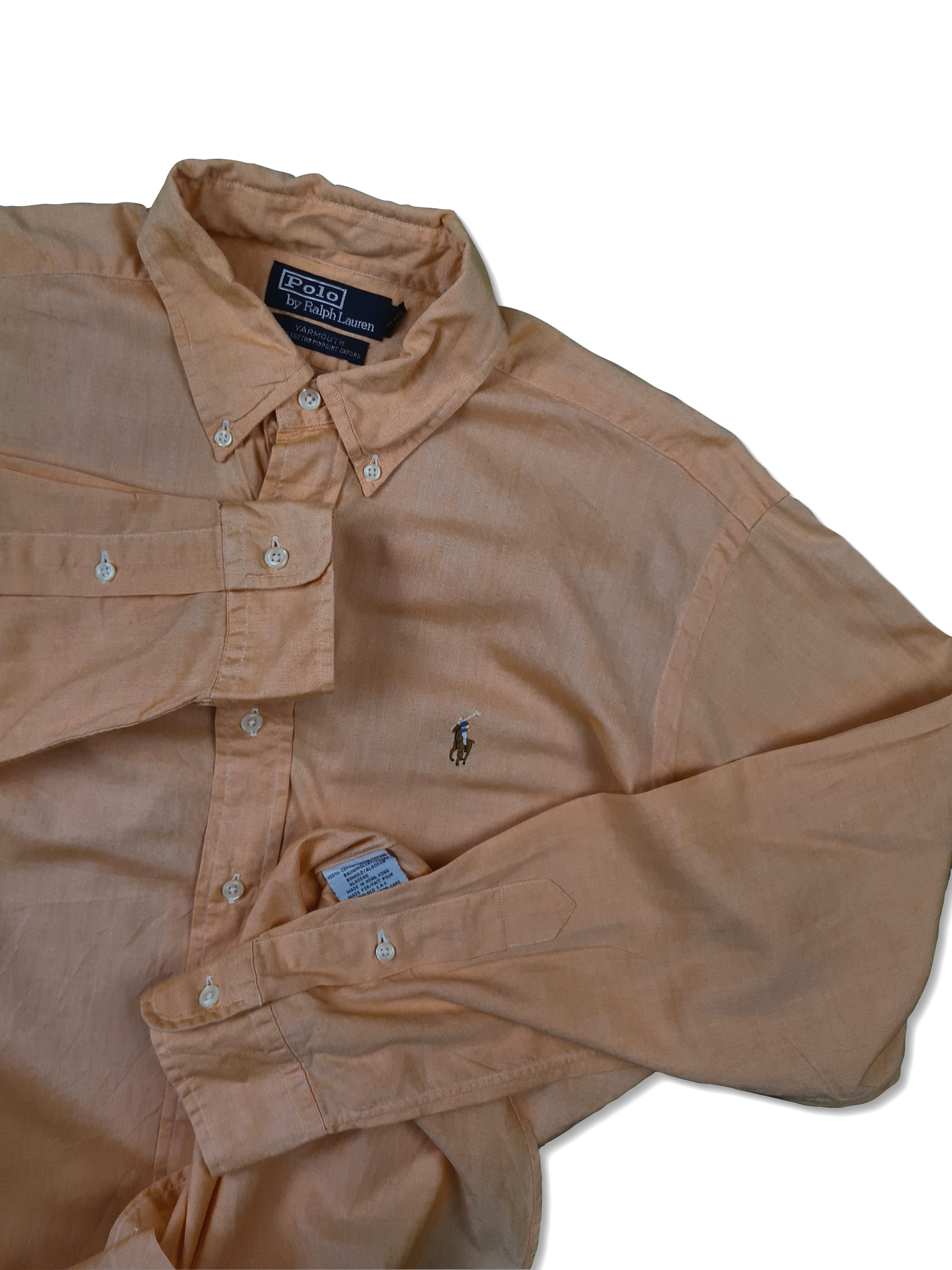 Modernes Ralph Lauren Hemd Yarmouth Pinpoint Oxford Orange L-XL - RareRags