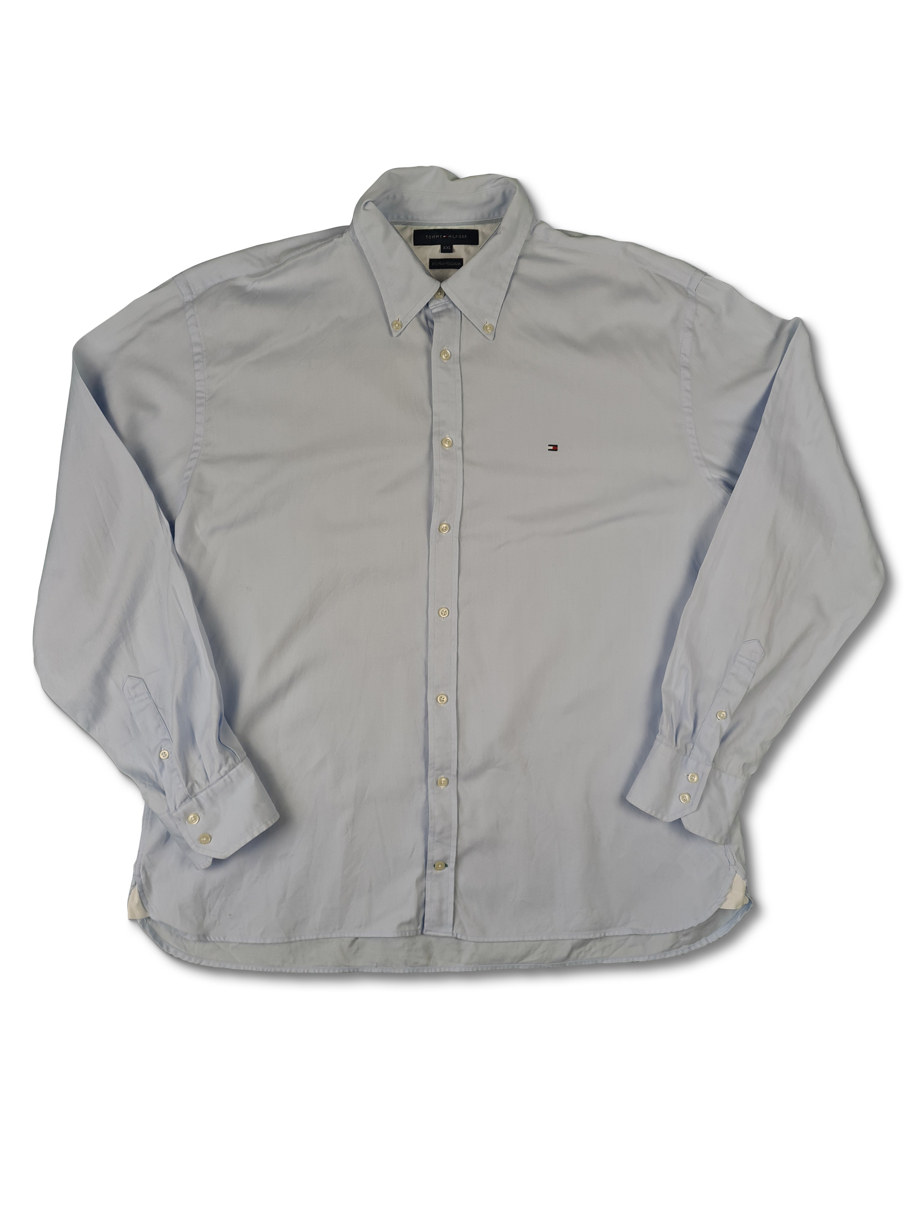 Modernes Tommy Hilfiger Hemd Business 80's Two Ply Cotton XXL - RareRags