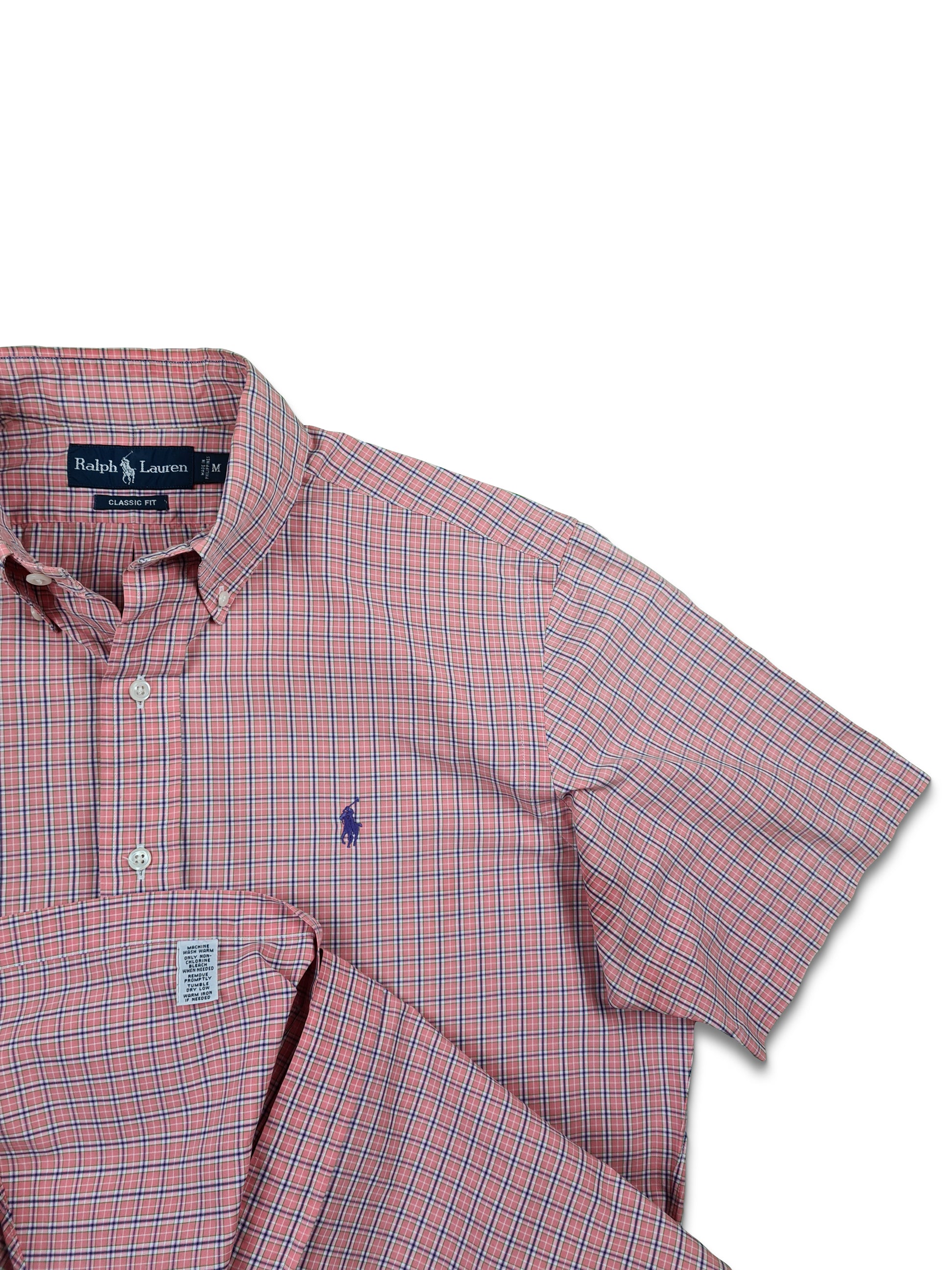 Vintage Ralph Lauren Kurzarmhemd Classic Fit M - RareRags
