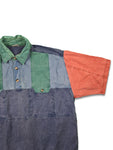 Vintage C&A Kurzarmhemd Colorblocked L