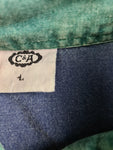 Vintage C&A Kurzarmhemd Colorblocked L