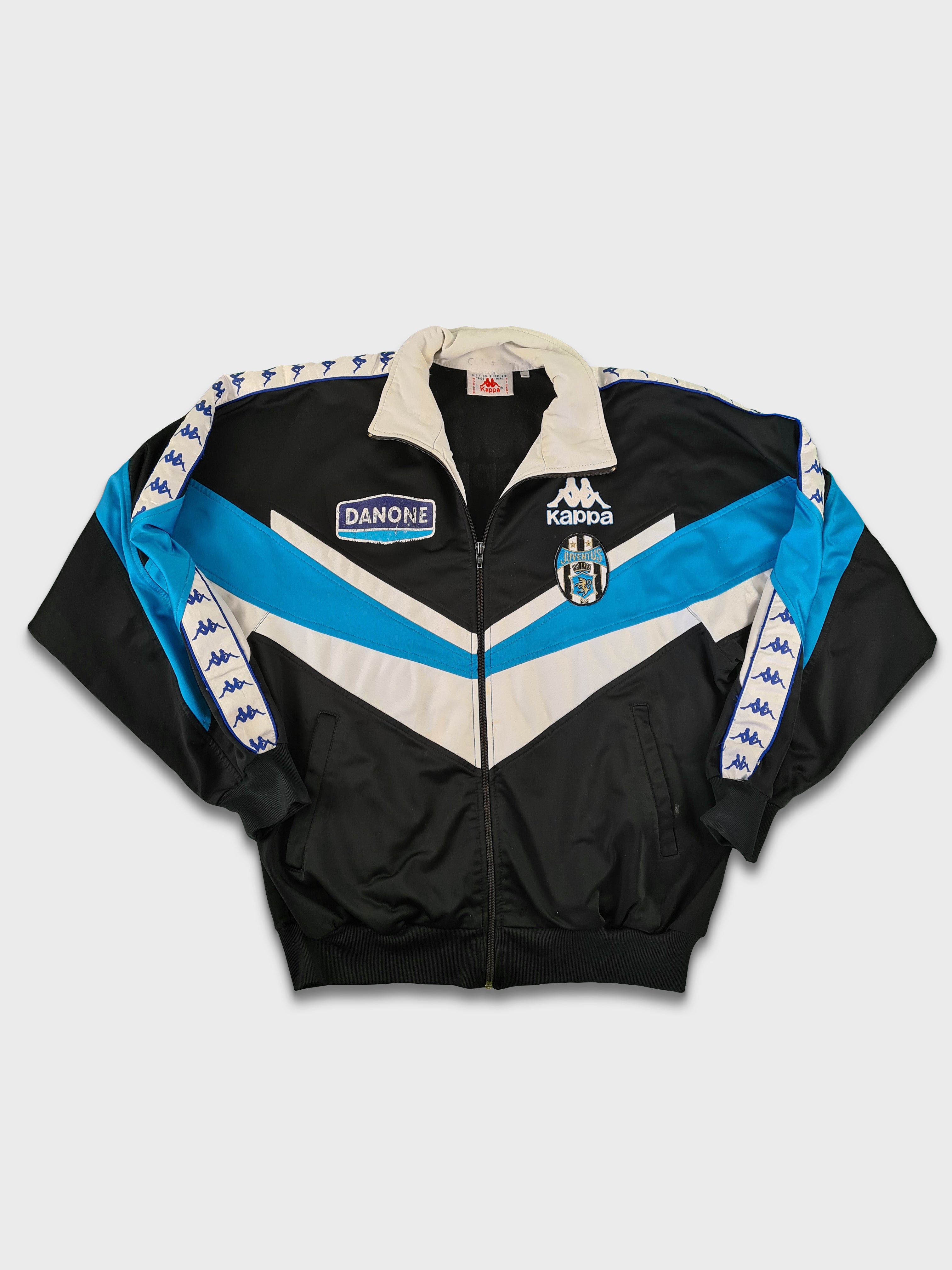 Rare! Vintage Kappa Sportjacke Danone Juventus Fußball Tracktop M - RareRags