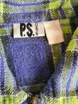 Vintage P.S. Company Flanellhemd Kariert Blau/Grün M-L