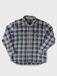 Vintage Wrangler Flanellhemd Kariert Blautöne L