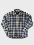 Vintage Wrangler Flanellhemd Kariert Blautöne L