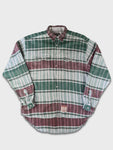 Vintage Casa Blanca Flanellhemd Grün Rot XL