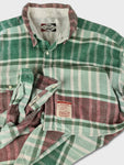 Vintage Casa Blanca Flanellhemd Grün Rot XL