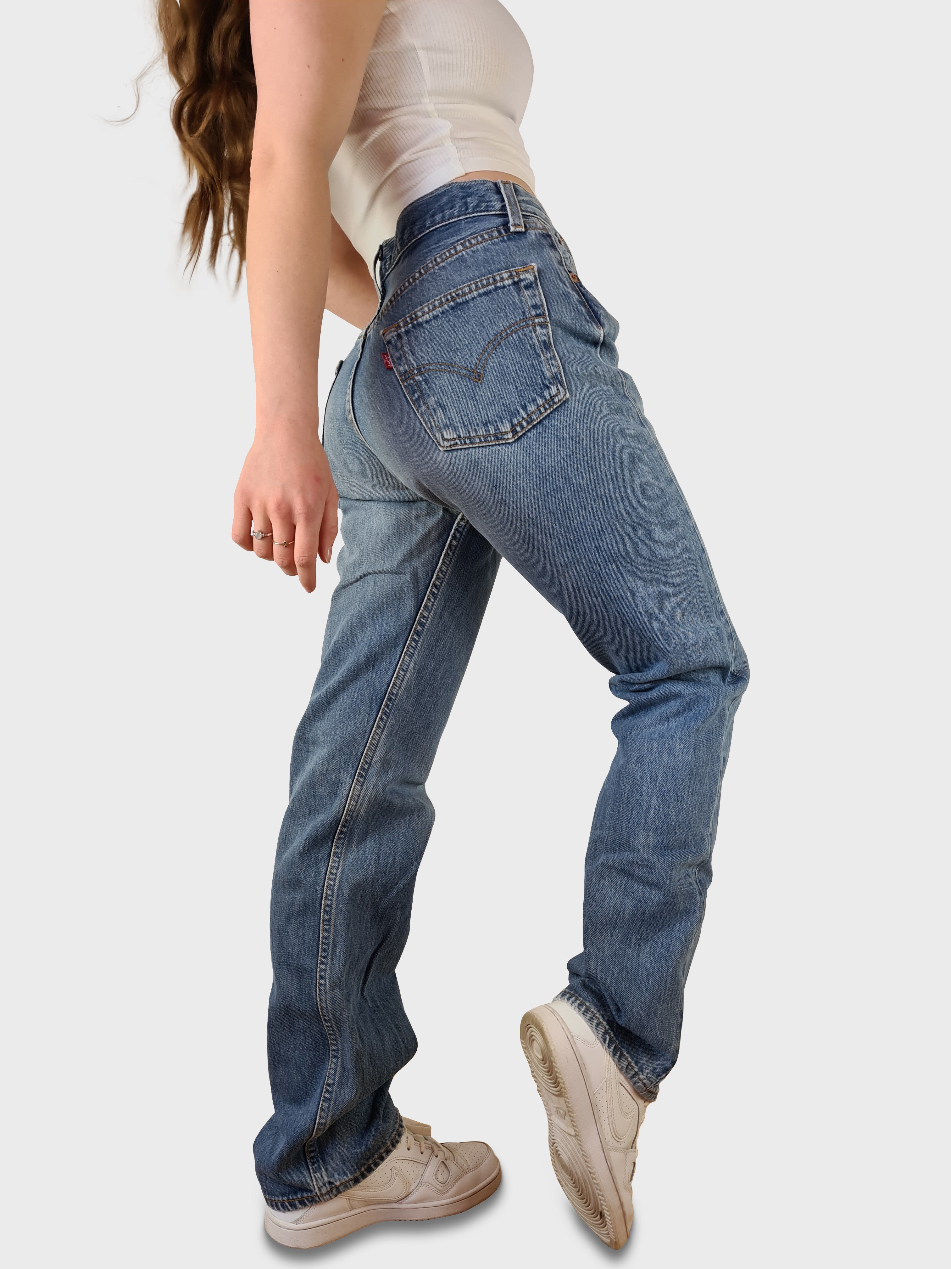 Vintage Levis Jeans No Patch Hellblau S-M - RareRags