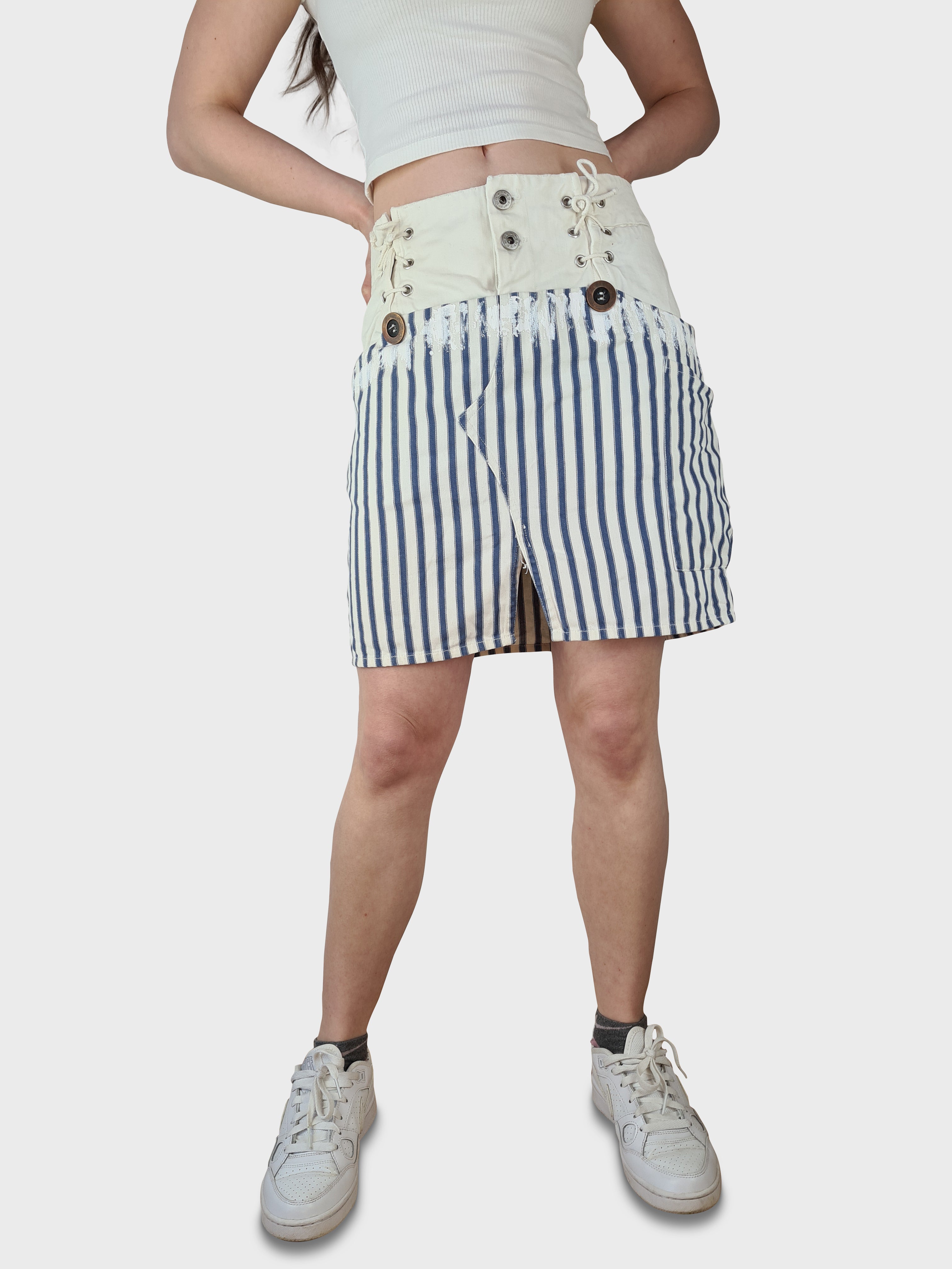 Rare! Vintage YEN ¥ Jeansrock Michiko Koshino XS-M - RareRags