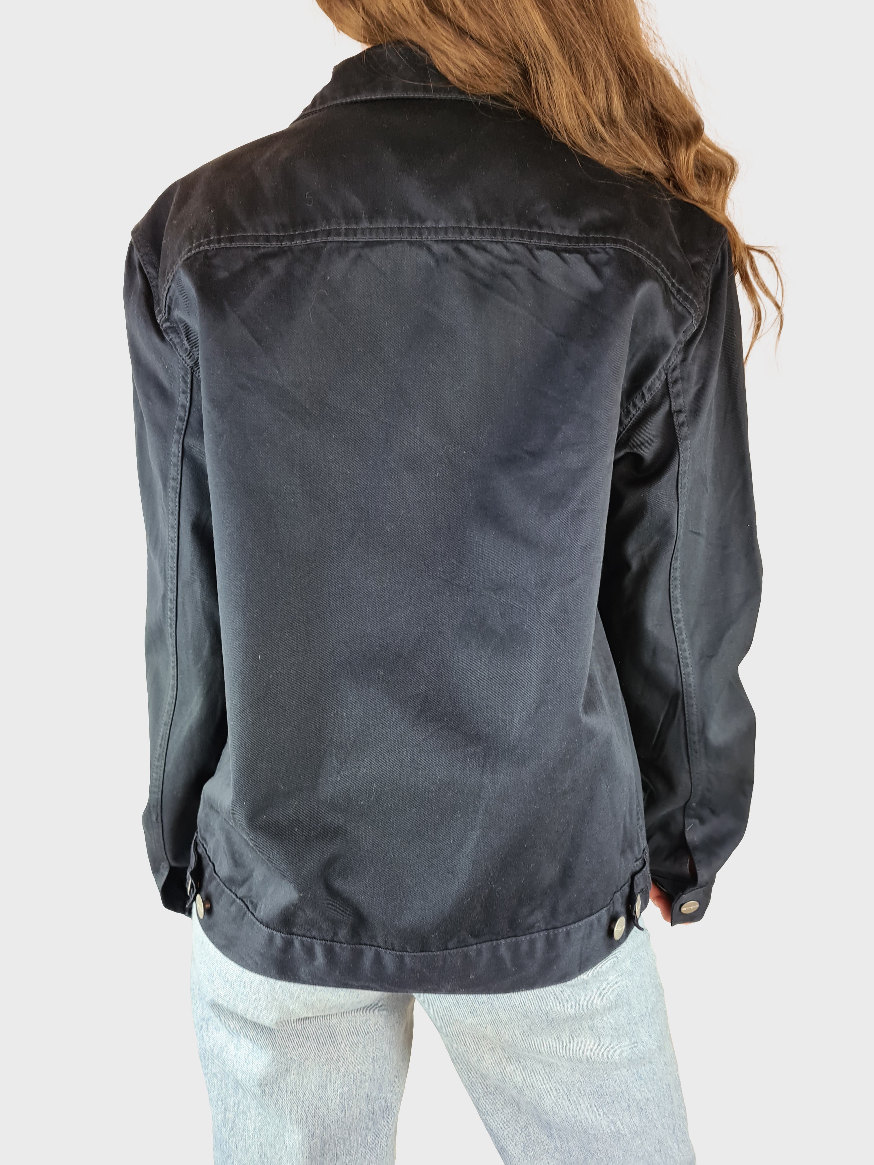 Moderne Carhartt Jeansjacke Stadium Jacket Schwarz M - RareRags