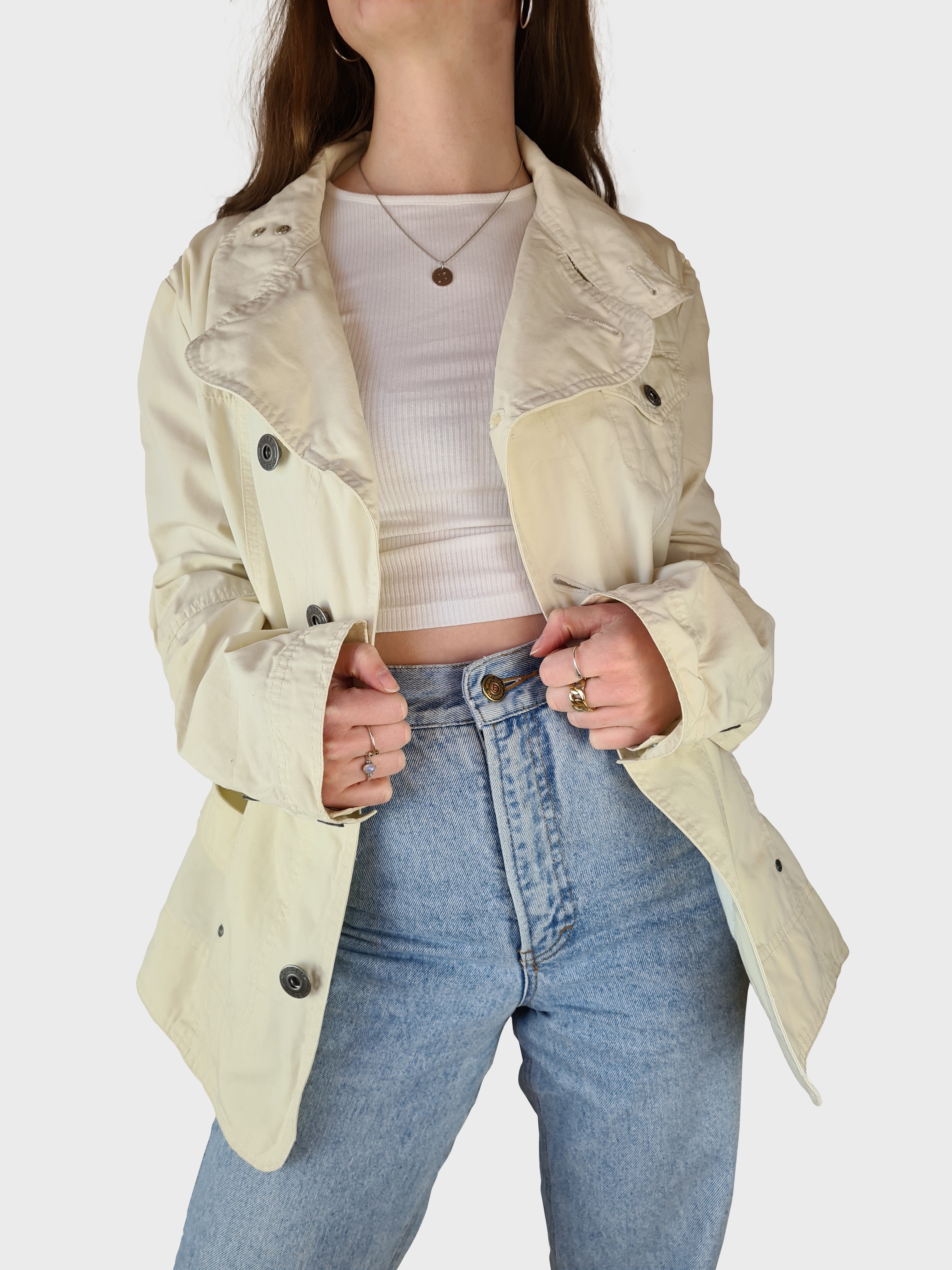 Vintage Diesel Jacke Taillierung Beige L - RareRags
