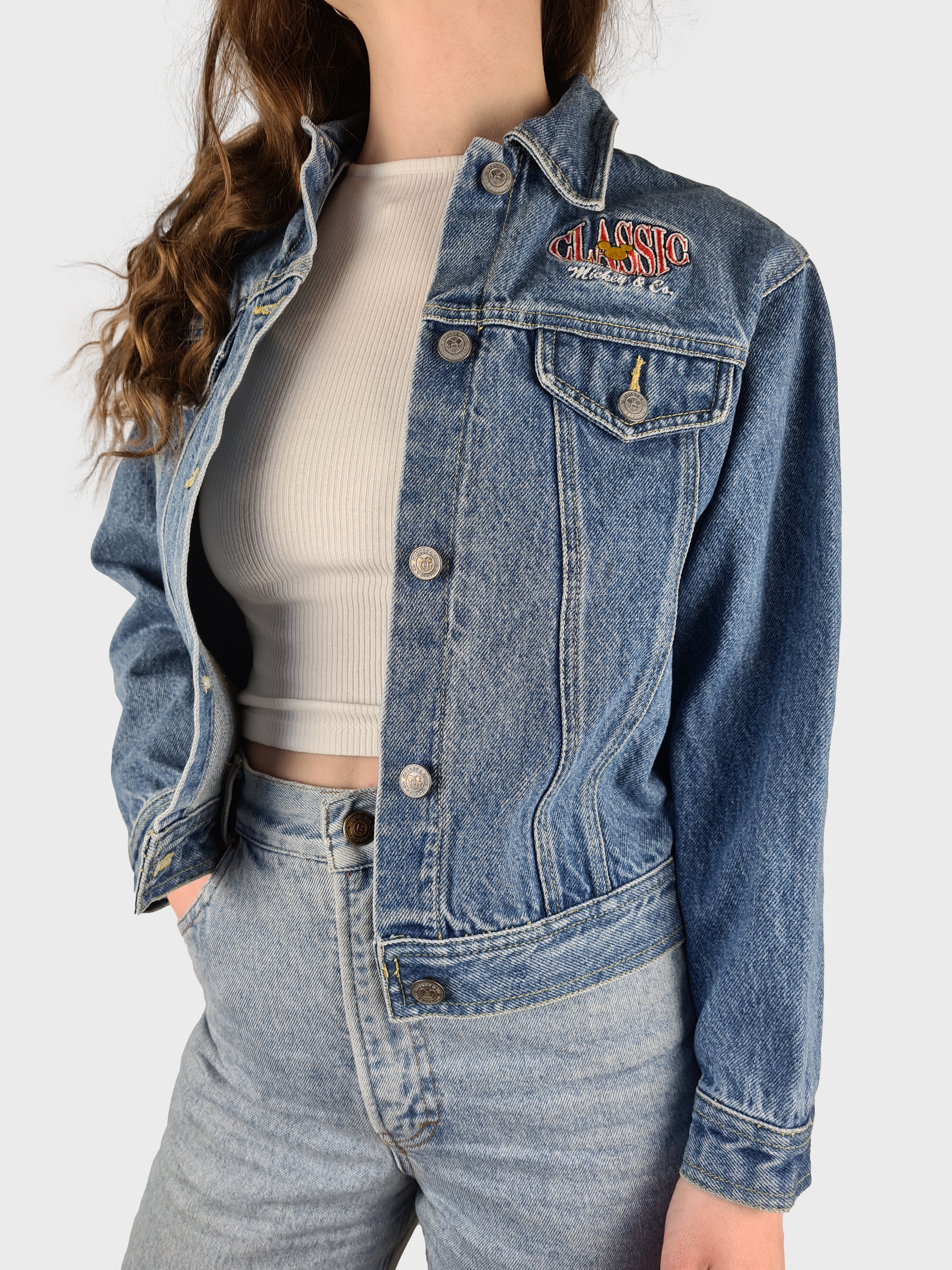 Vintage Disney Jeansjacke Mickey & Co. XS - RareRags