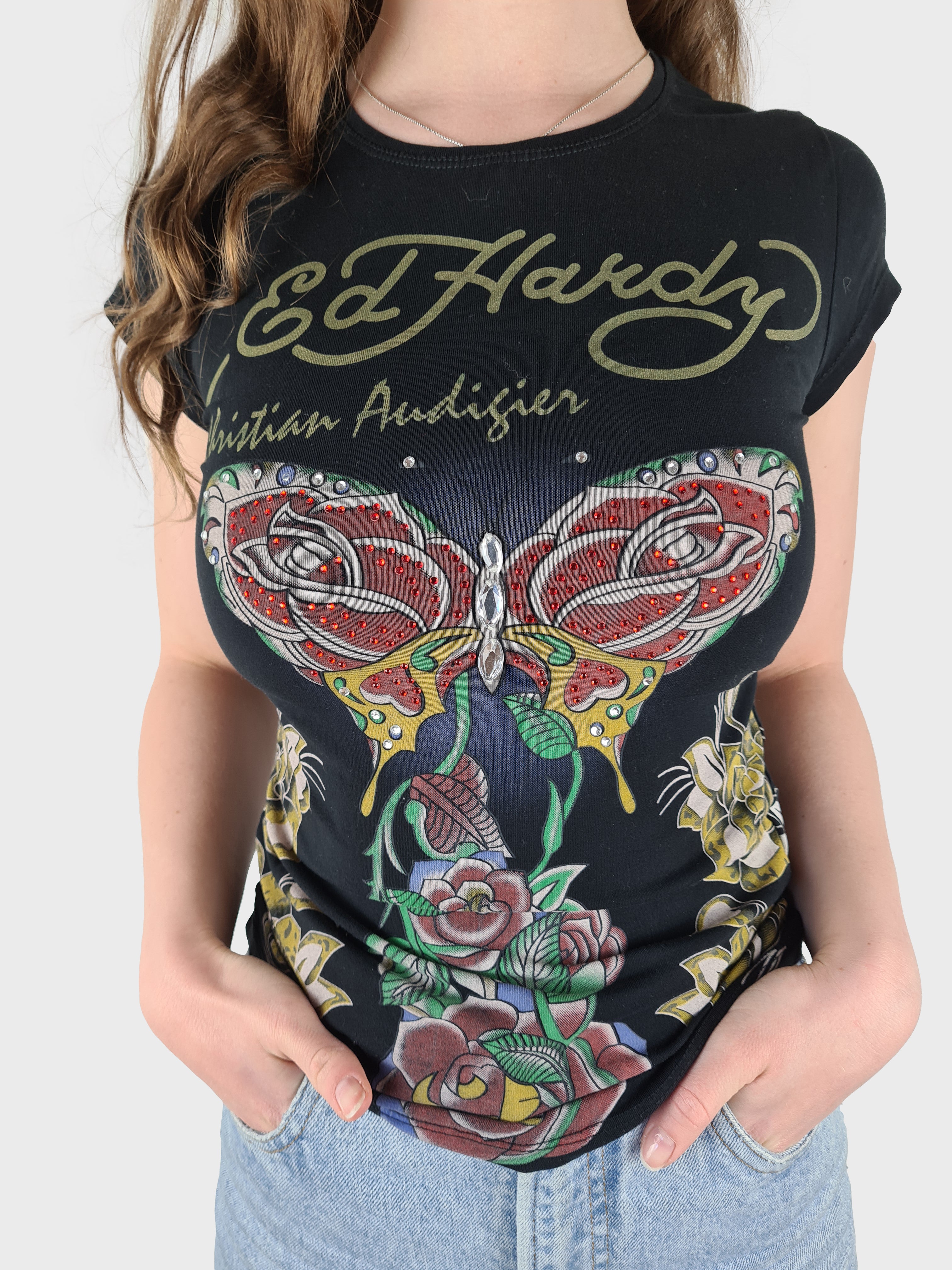 Y2K Ed Hardy Shirt Front- Und Backprint M - RareRags