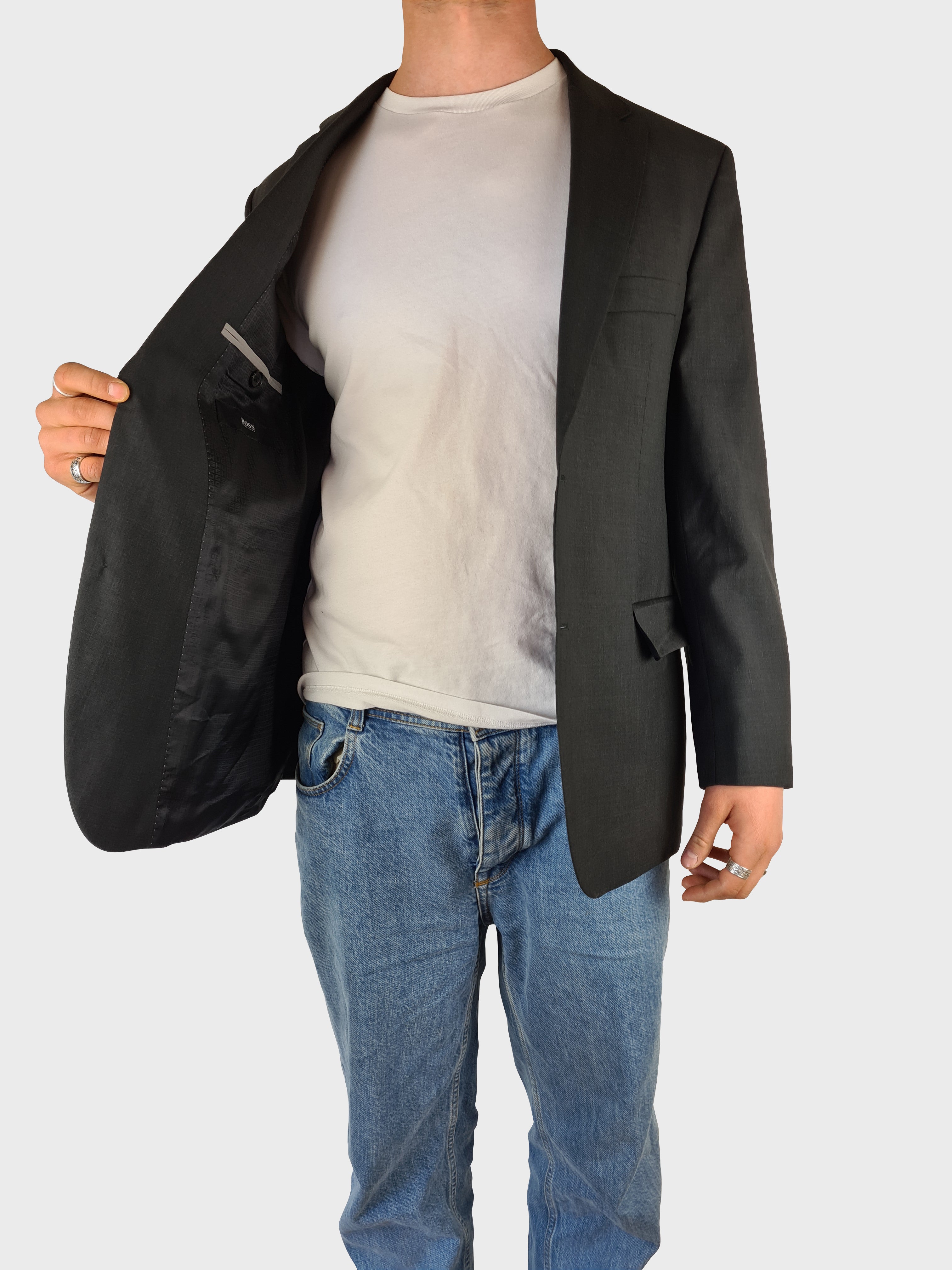 Modernes Hugo Boss Sakko Super 100 M-L - RareRags