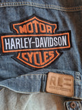 Vintage Ralph Lauren Jeansjacke Polo Jeans Harley Davidson Backpatch M