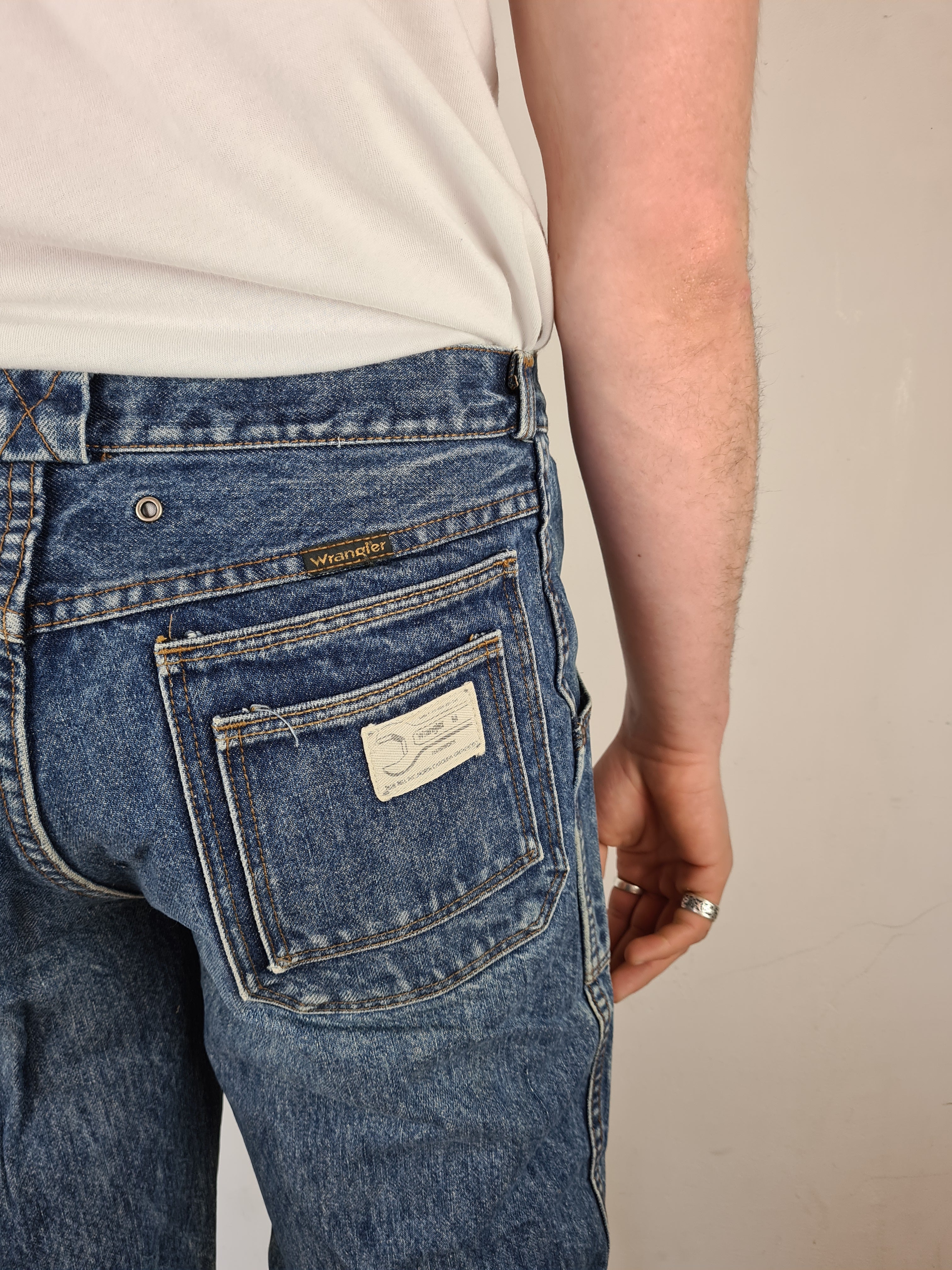 Rare! Vintage Wrangler Jeans M Handwash Made In Malta 33-34 - RareRags