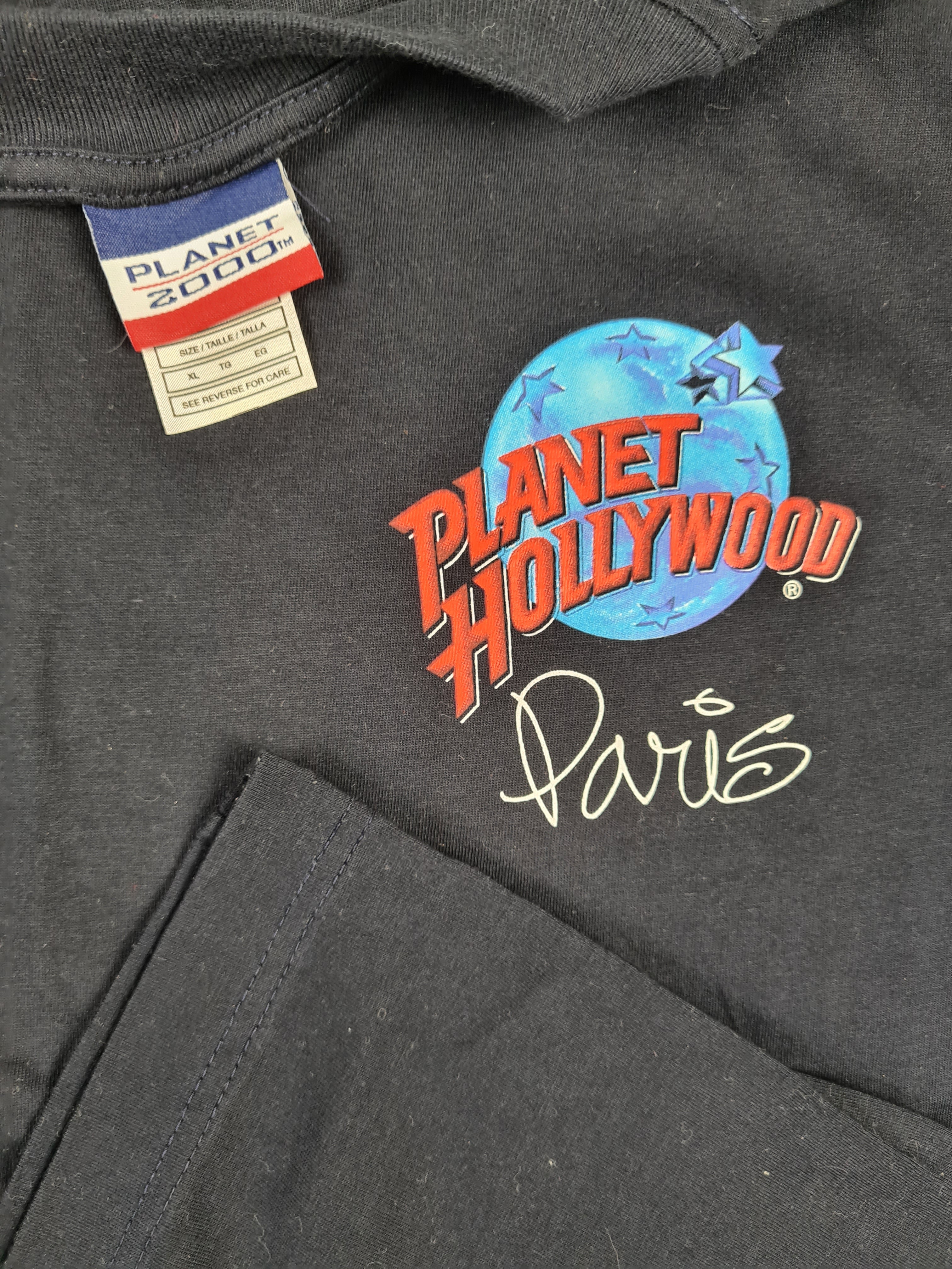 Rare! Vintage Planet Hollywood Shirt 1998 Paris Backprint XL - RareRags
