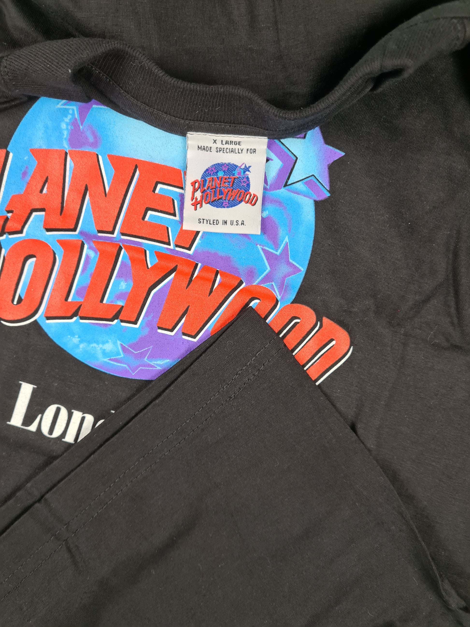 Vintage Planet Hollywood Shirt 90s London Schwarz XL - RareRags