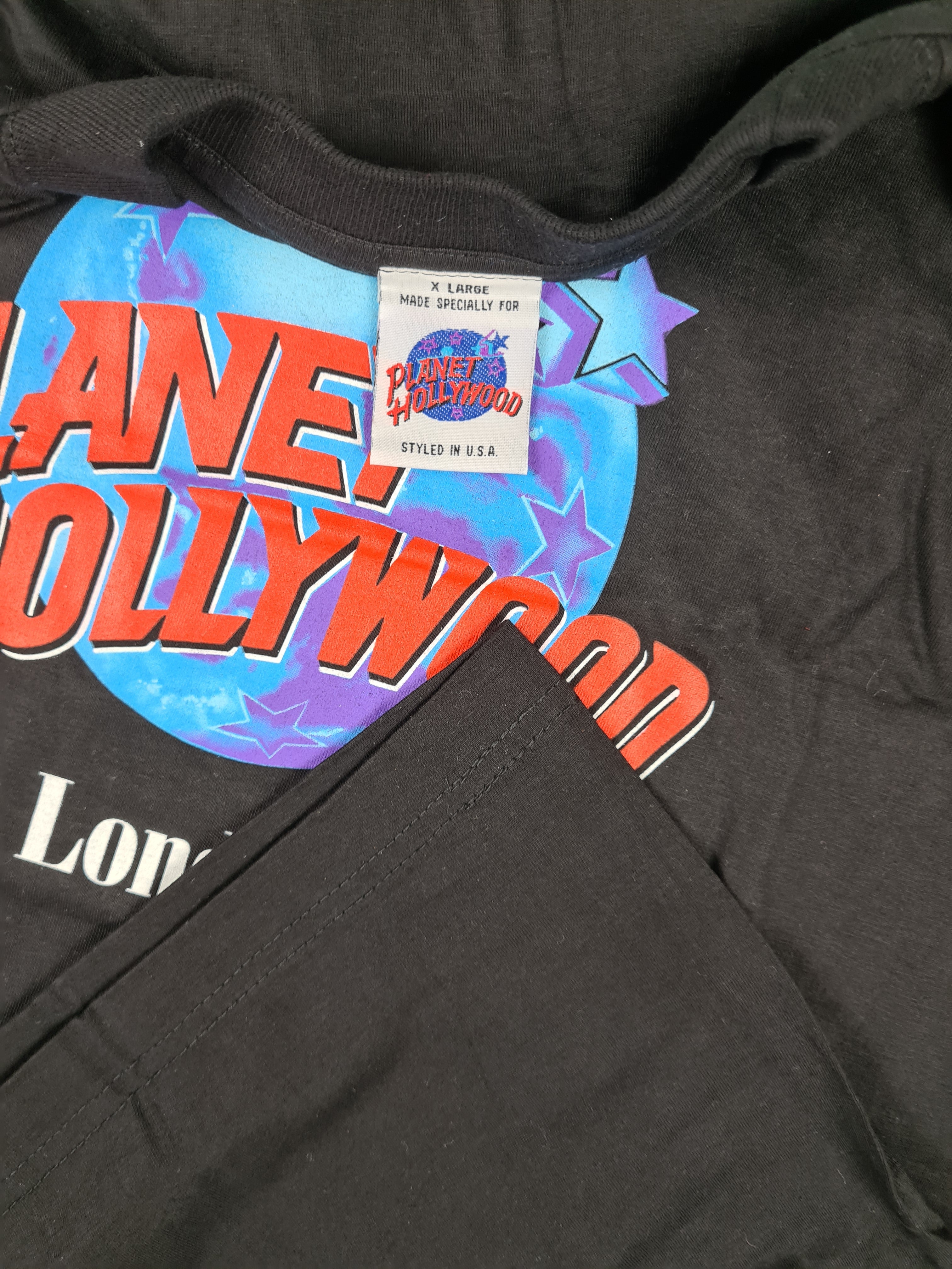 Vintage Planet Hollywood Shirt 90s London Schwarz XL - RareRags