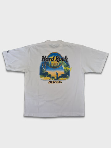 Vintage Hard Rock Cafe Shirt Berlin Backprint Weiß XL