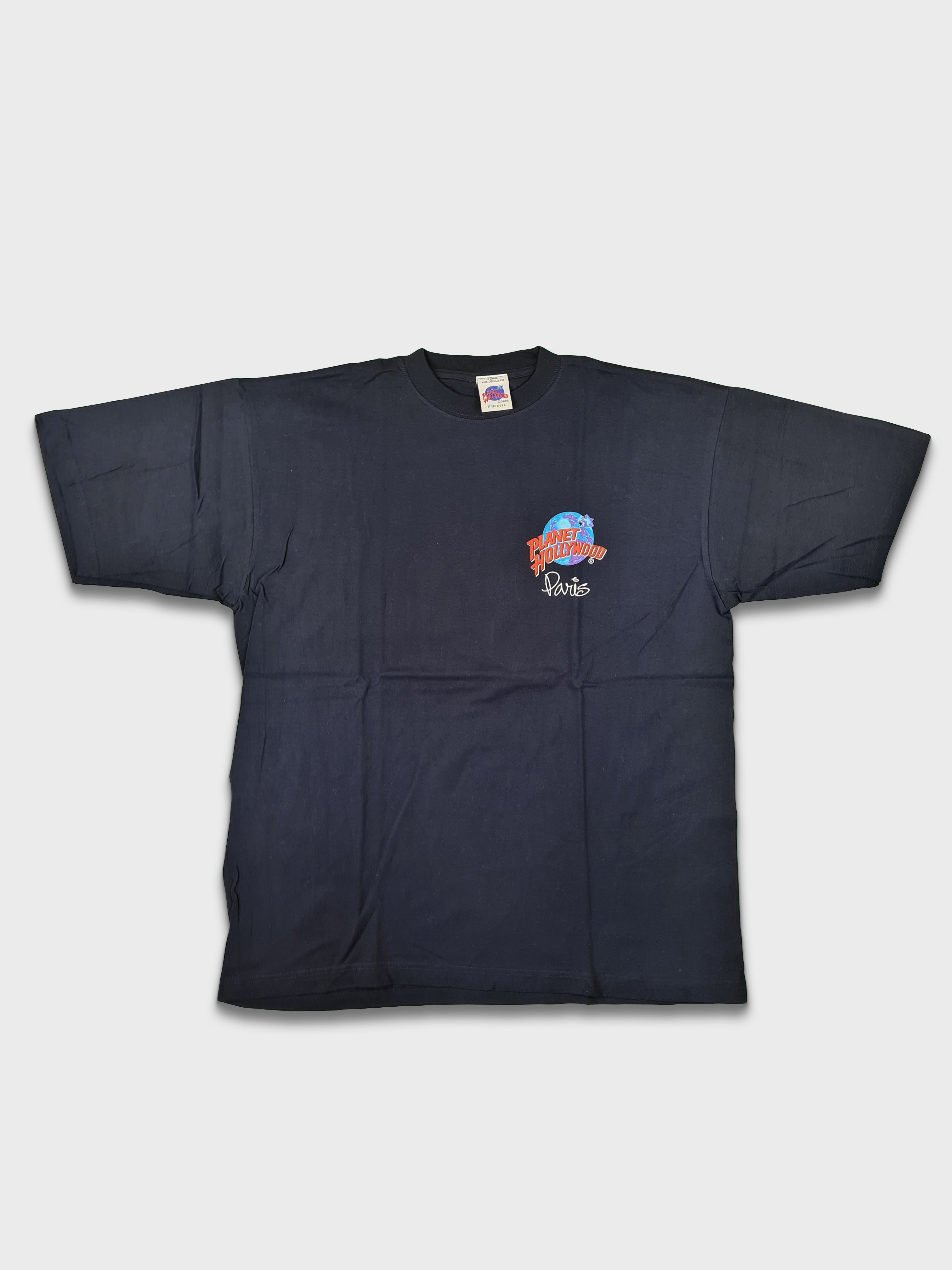 Vintage Planet Hollywood Shirt 1991 Paris Backprint Schwarz XL - RareRags