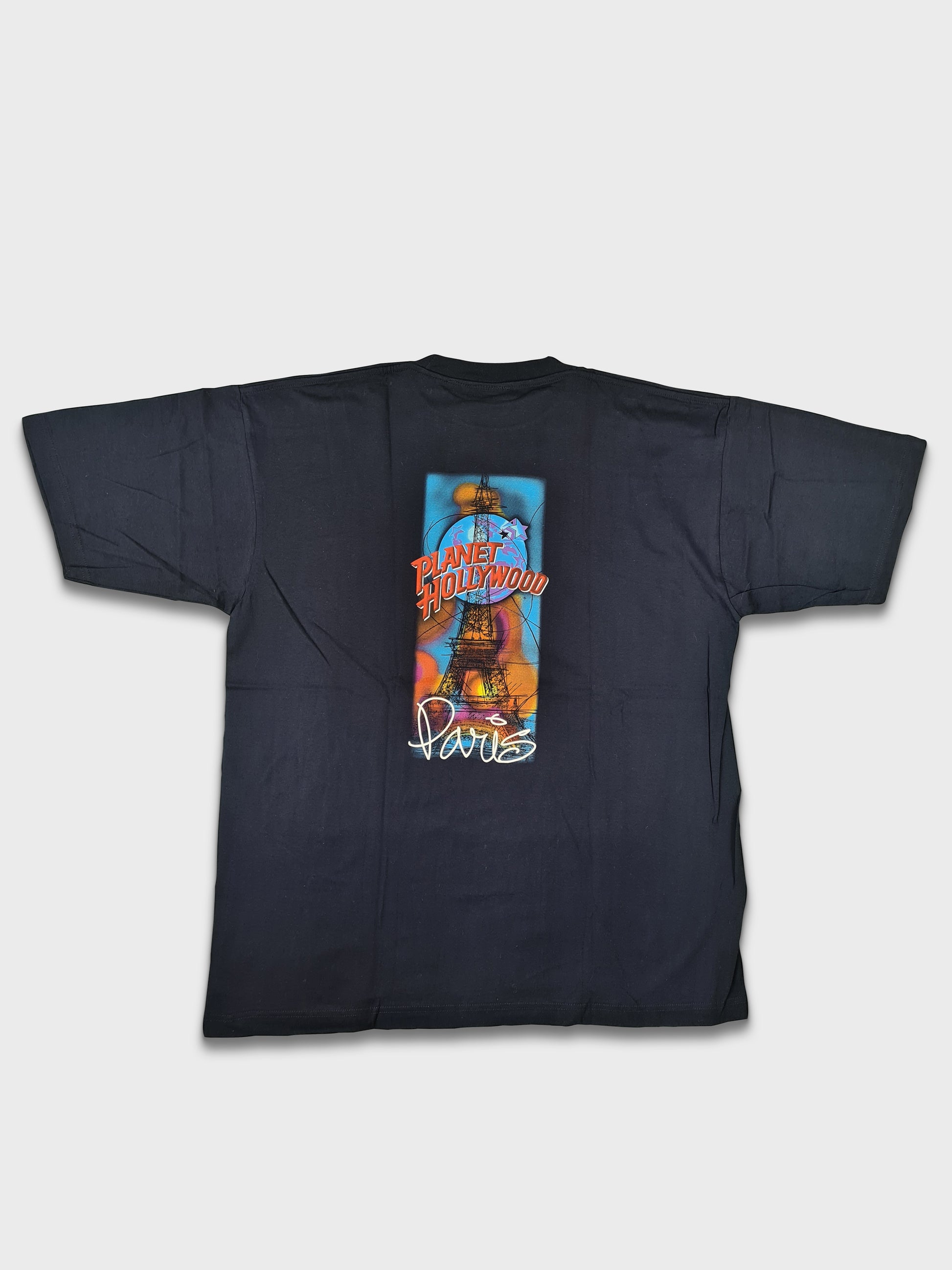 Vintage Planet Hollywood Shirt 1991 Paris Backprint Schwarz XL - RareRags