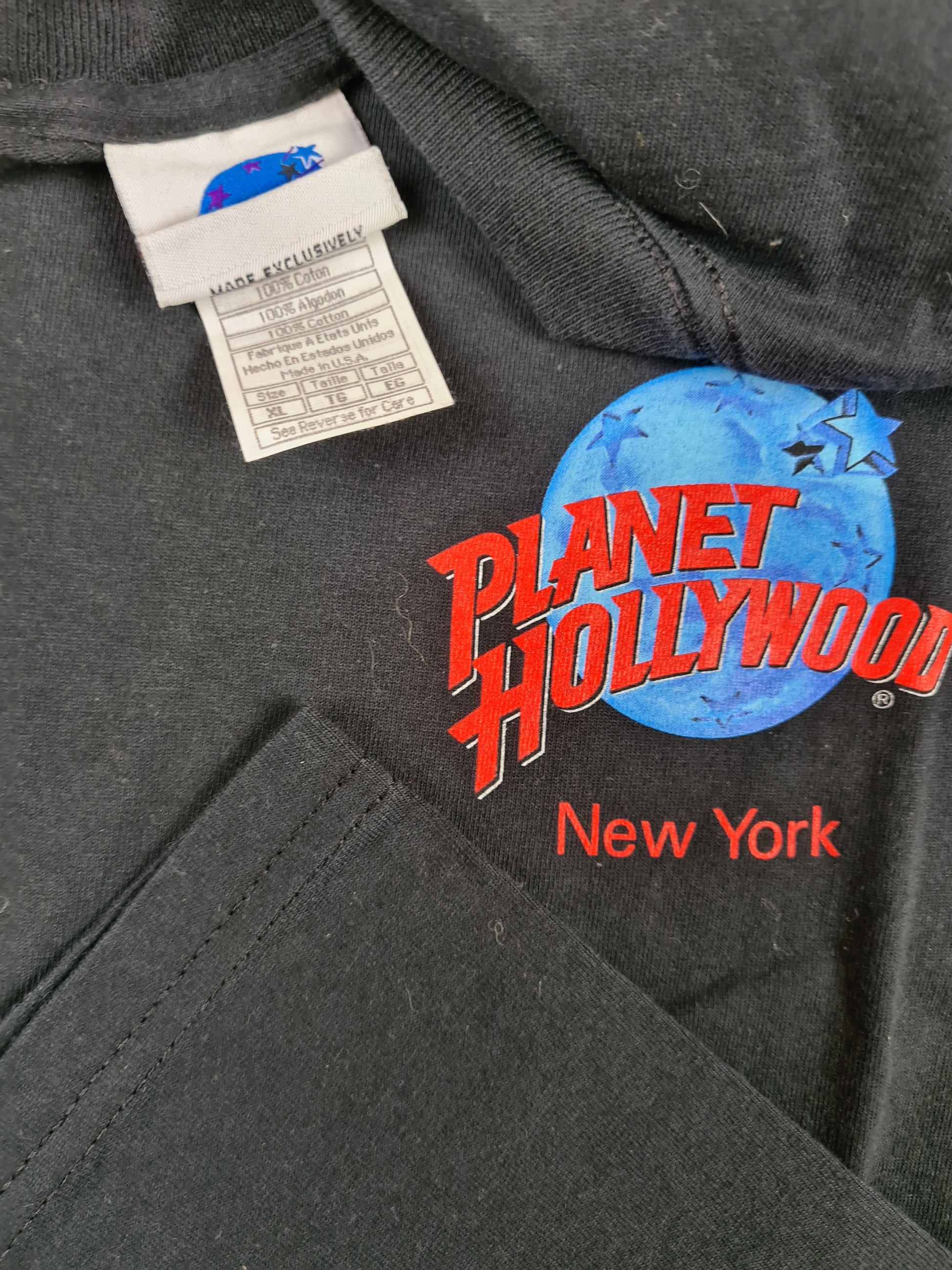 Rare! Vintage Planet Hollywood Shirt 1991 New York XL - RareRags