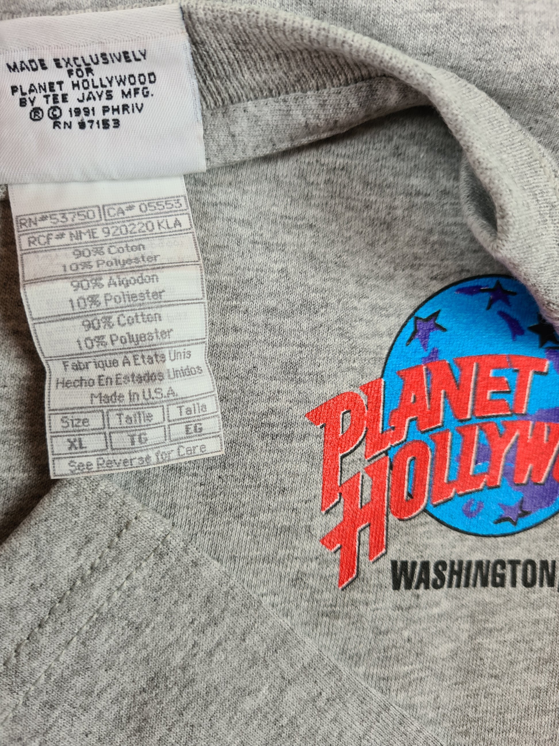 Vintage Planet Hollywood Shirt 1991 Washington, D.C.  Uncle Sam XL - RareRags
