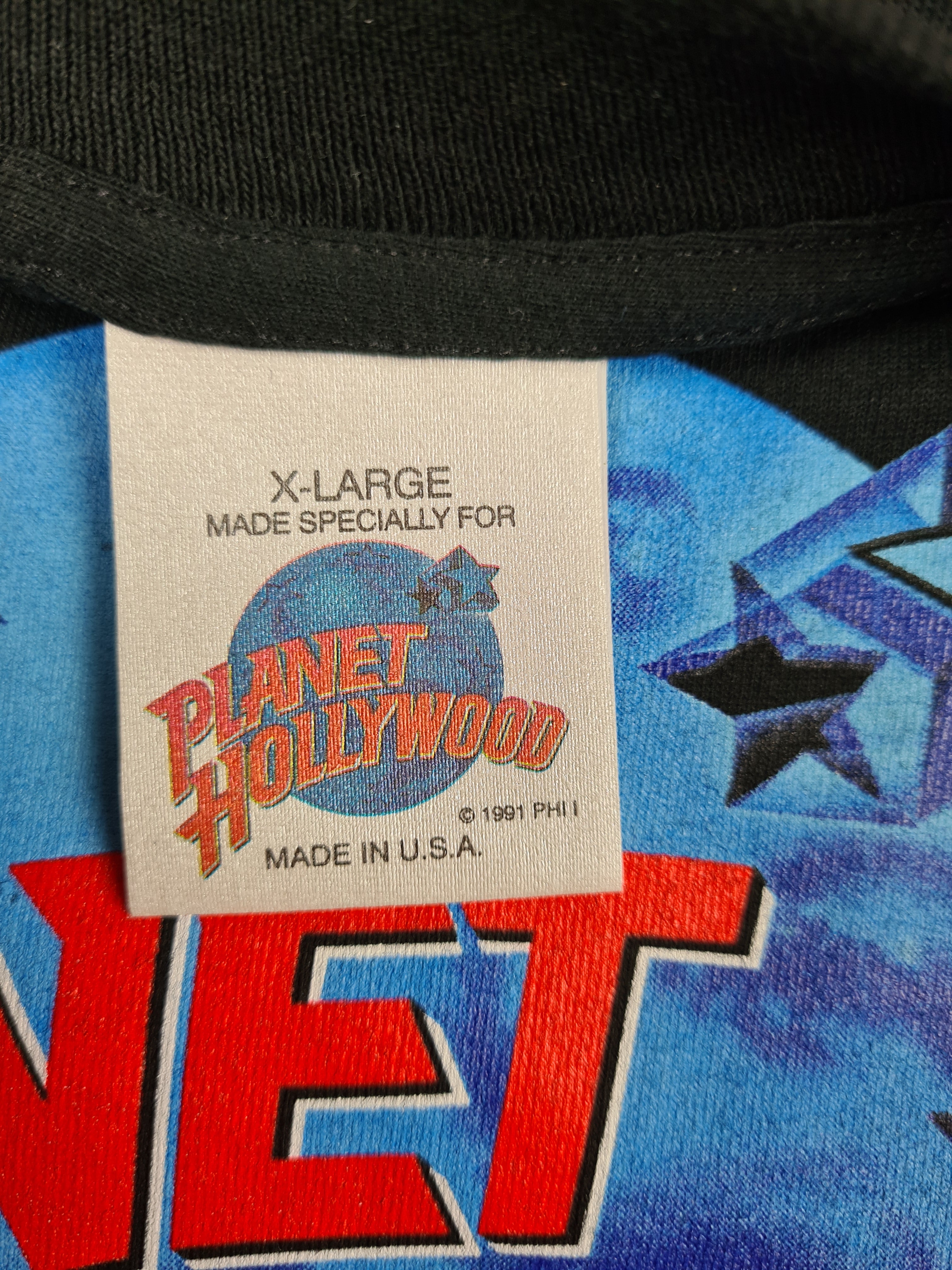 Vintage Planet Hollywood Shirt 1991 San Diego Schwarz  XL - RareRags