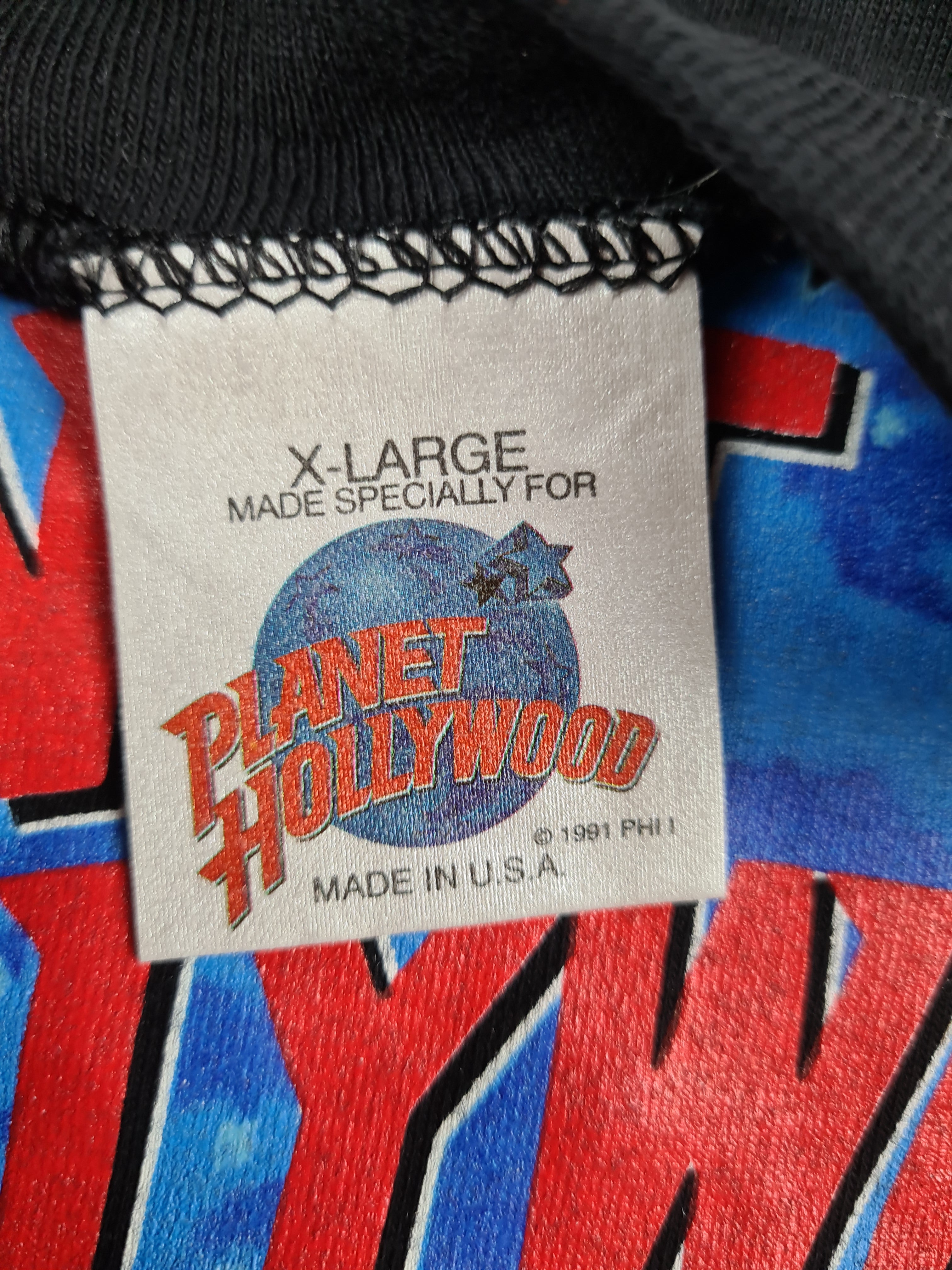 Vintage Planet Hollywood Shirt 1991 Orlando Schwarz  XL - RareRags