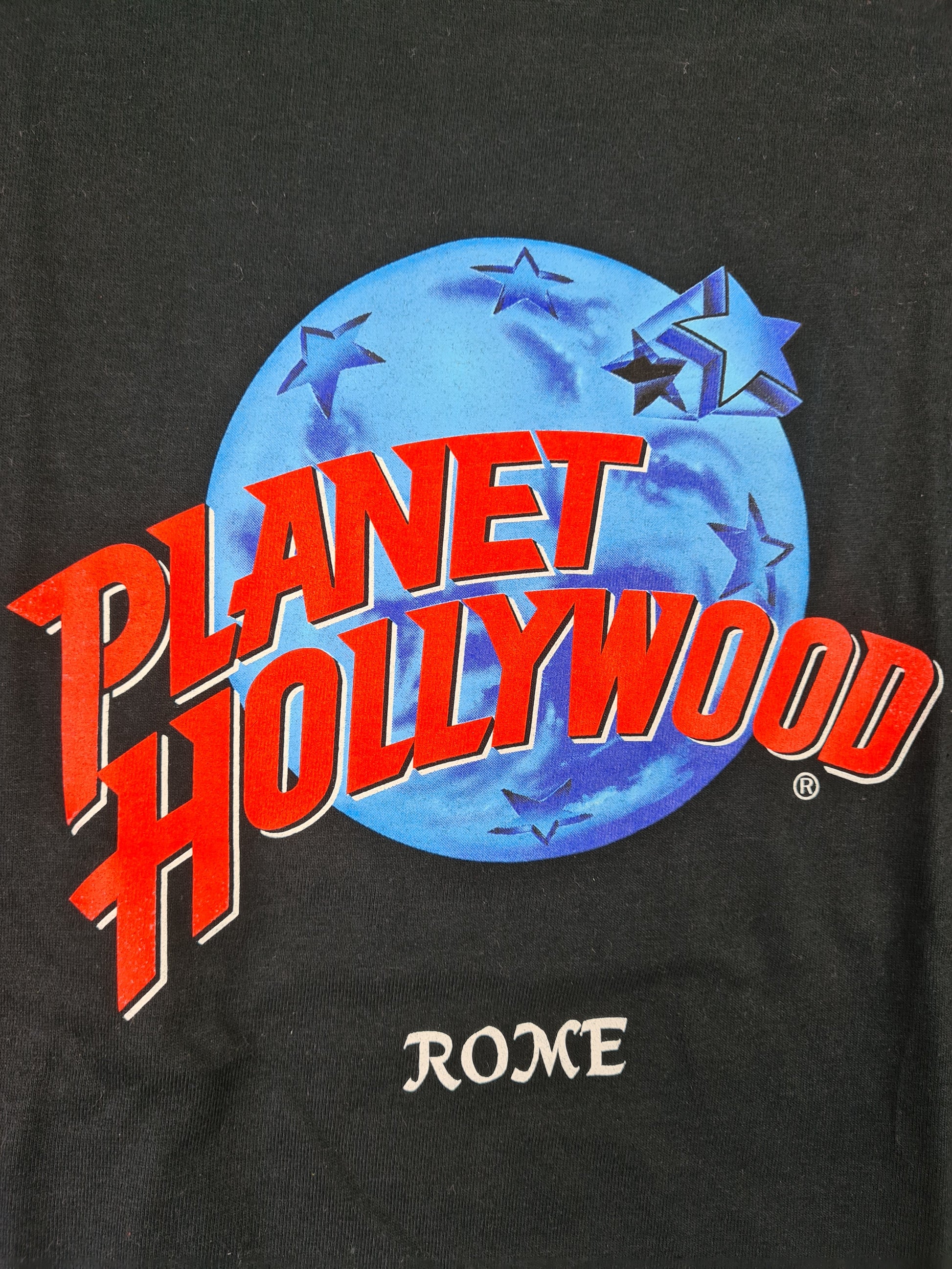 Vintage Planet Hollywood Shirt Rome Schwarz XL - RareRags