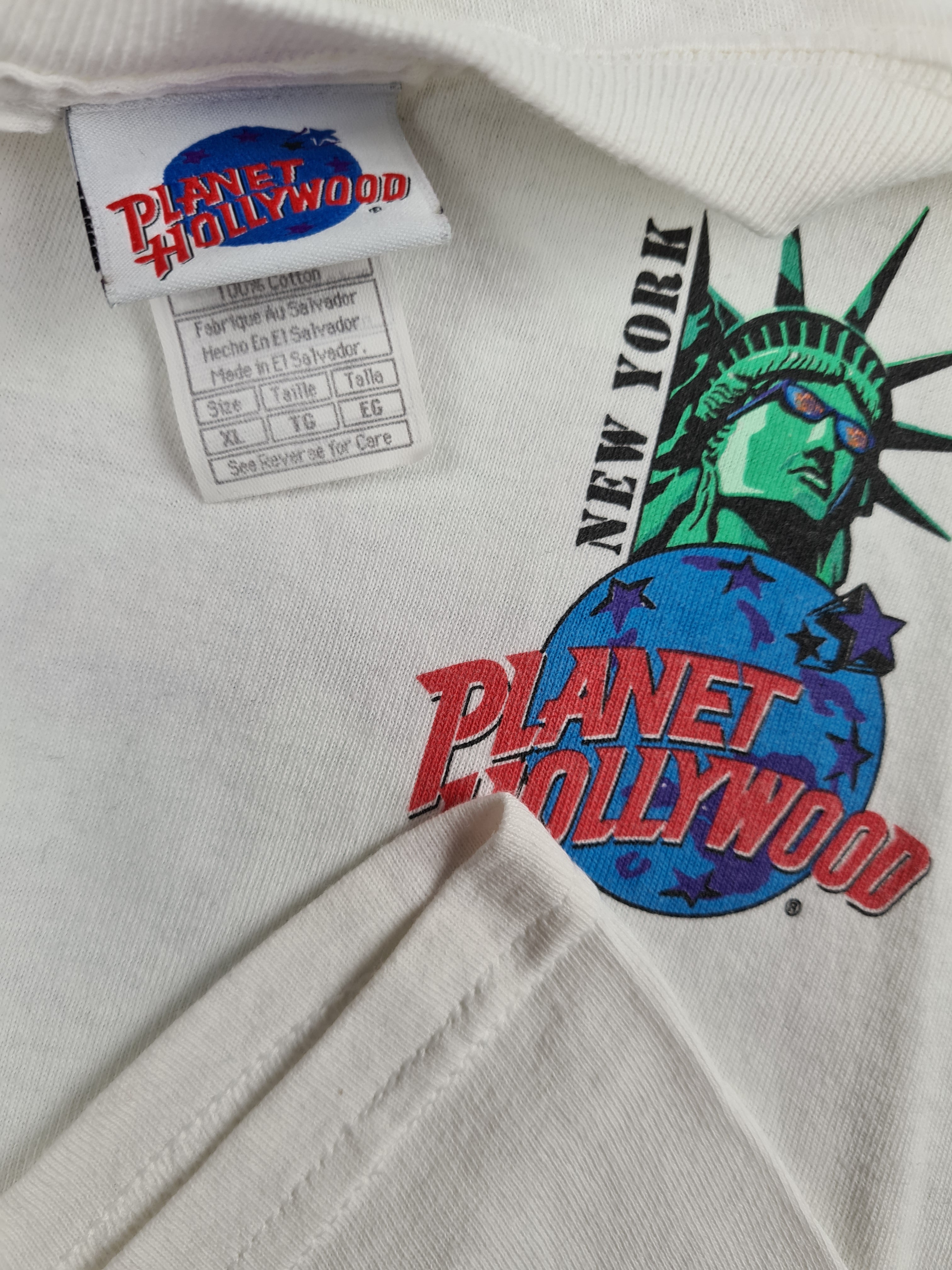 Vintage Planet Hollywood Shirt 1991 New York Statue of Liberty  XL - RareRags