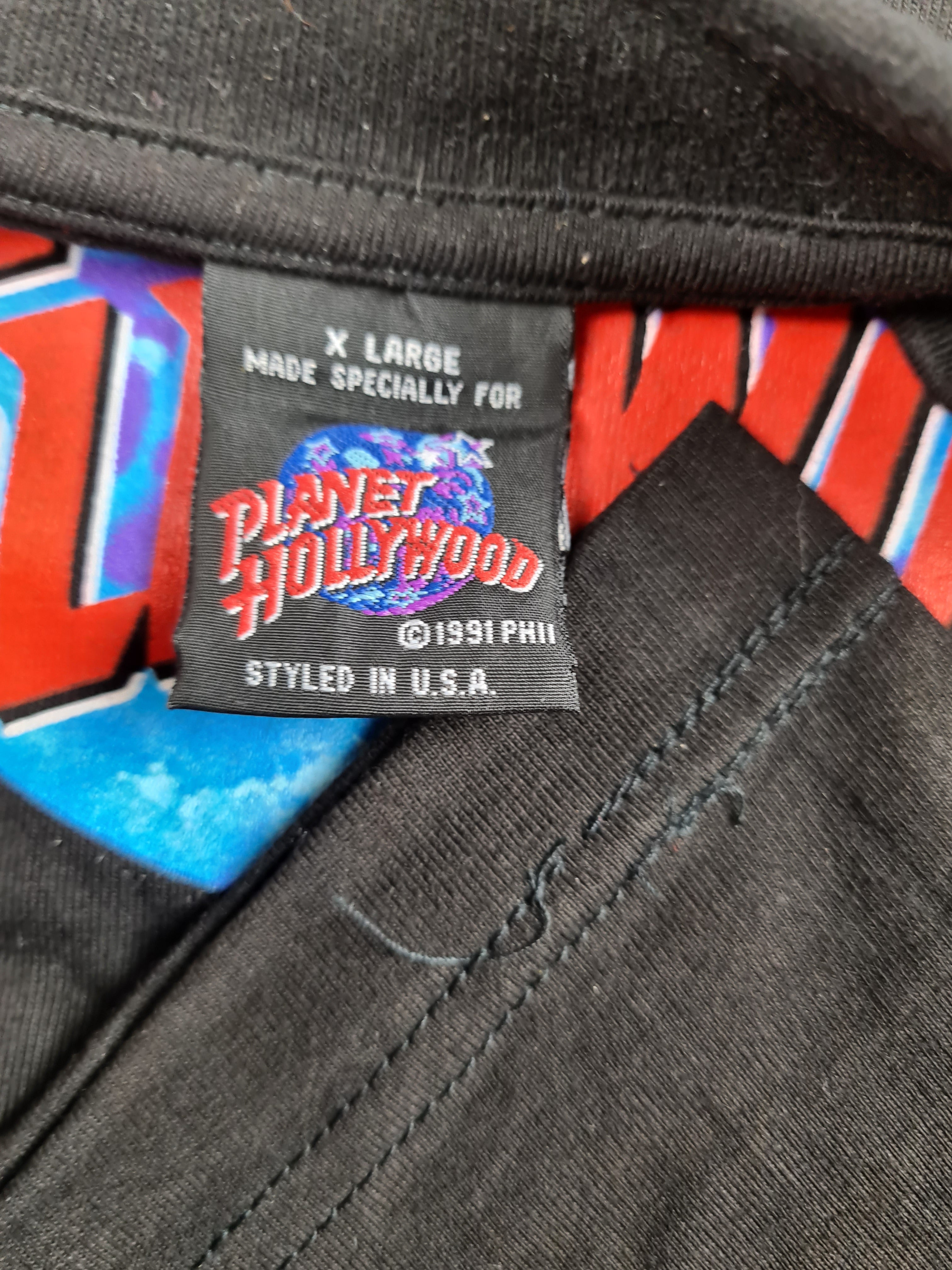 Vintage Planet Hollywood Shirt 1991 Hamburg Ground Breaking  XL - RareRags