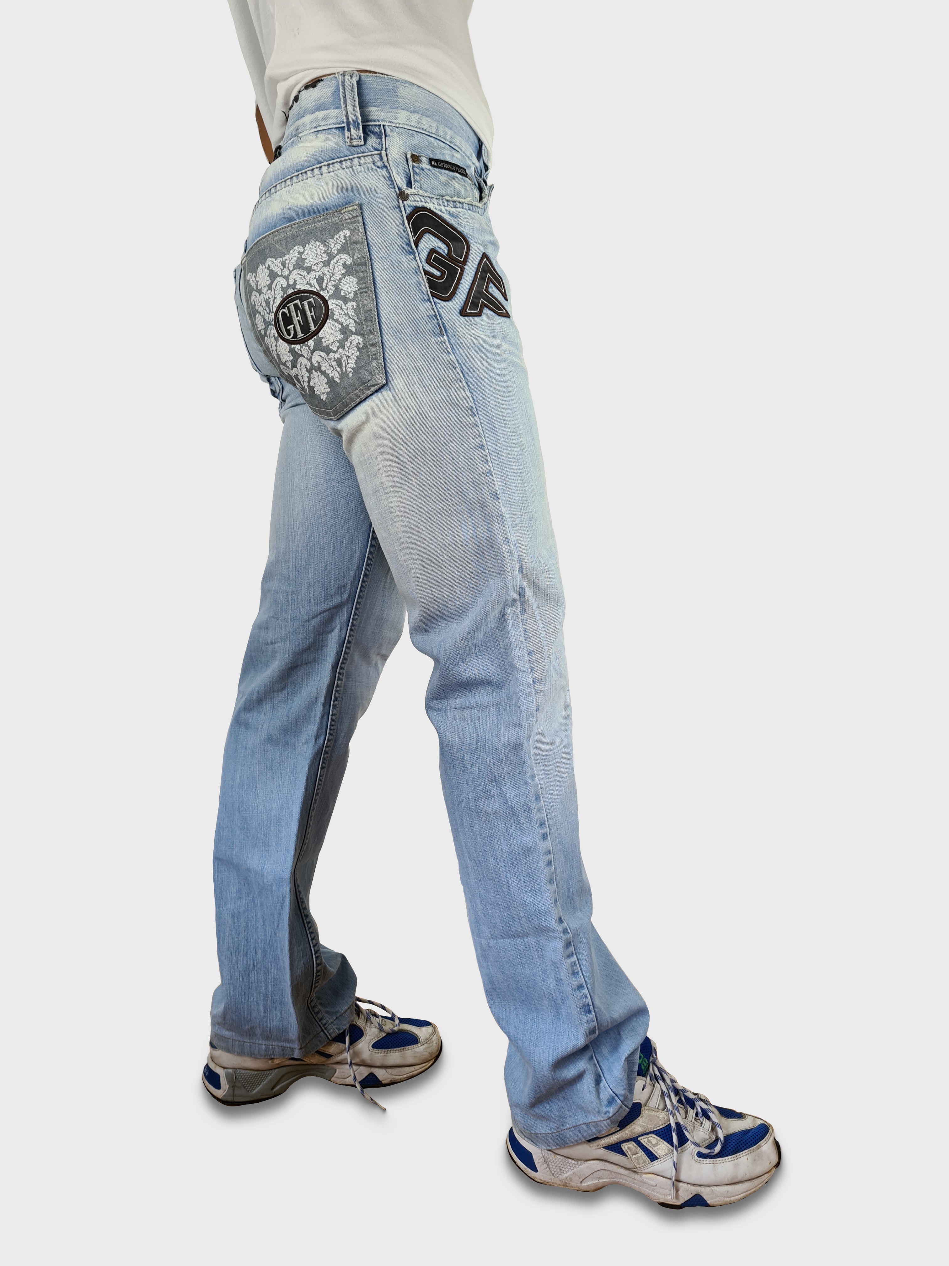 Y2k Gianfranco Ferre Jeans Stickerei auf Hosentasche W31 L34 - RareRags