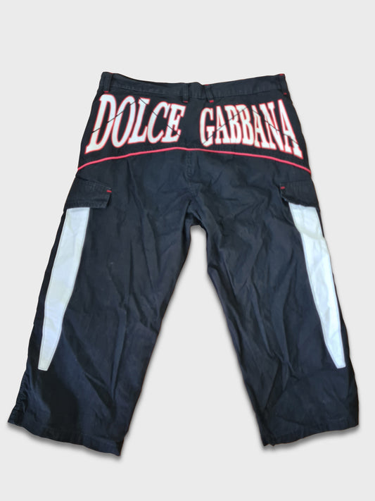 Y2K Dolce & Gabbana Hose Dreiviertel Spellout 34