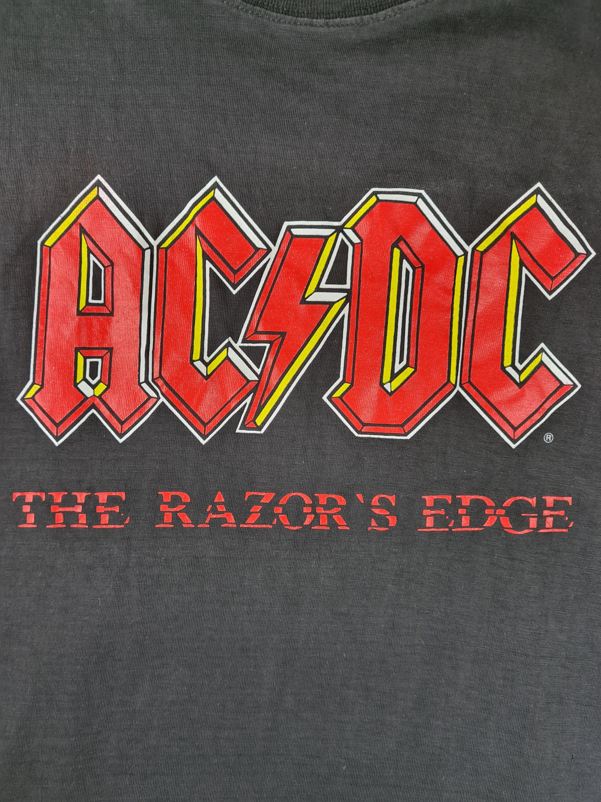Rare! Vintage ACDC TankTop The Razors Edge Single Stitched Made In Australia 1990 M-L - RareRags