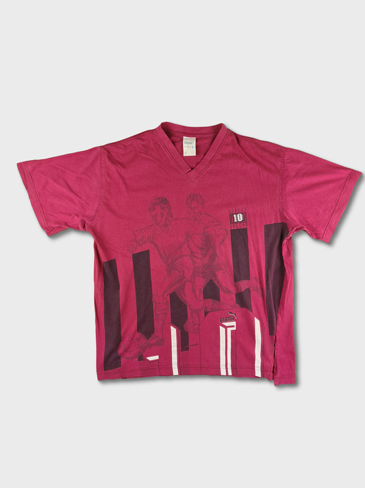Vintage Puma Shirt Fußball Sport Print L