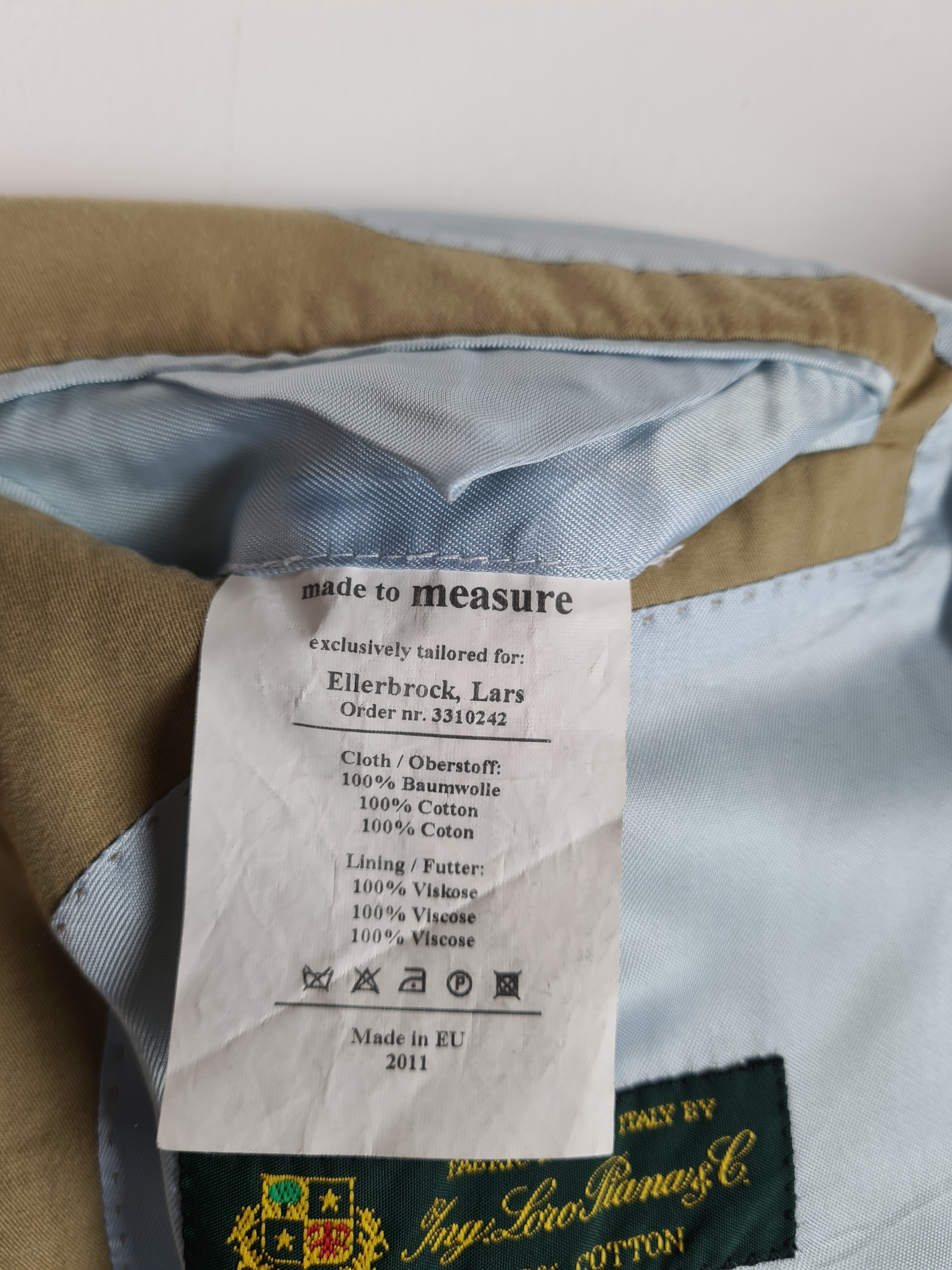 Designer Loro Piana Anzug Made In EU Für Weil Sand M-L - RareRags