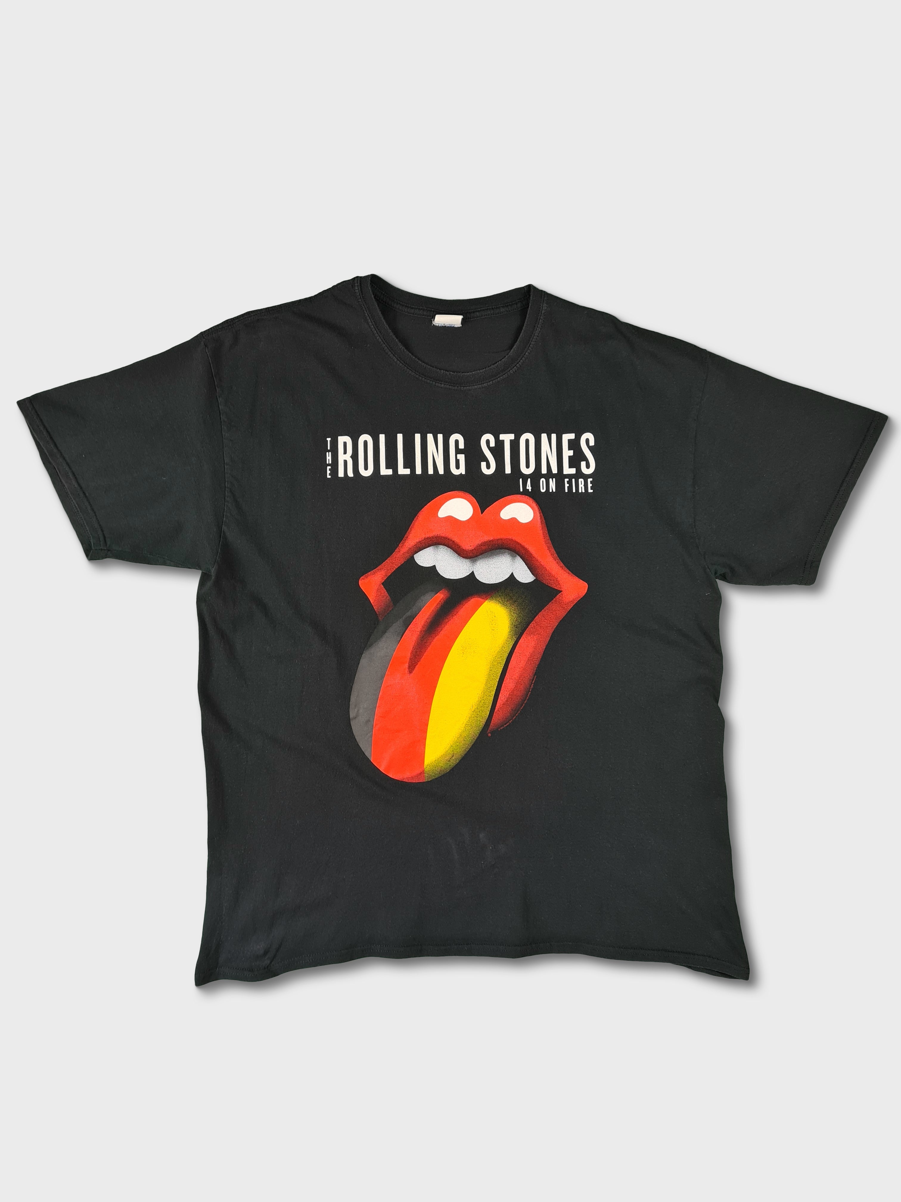 Modernes Gildan Shirt The Rolling Stones 14 On Fire Tour XL-XXL - RareRags