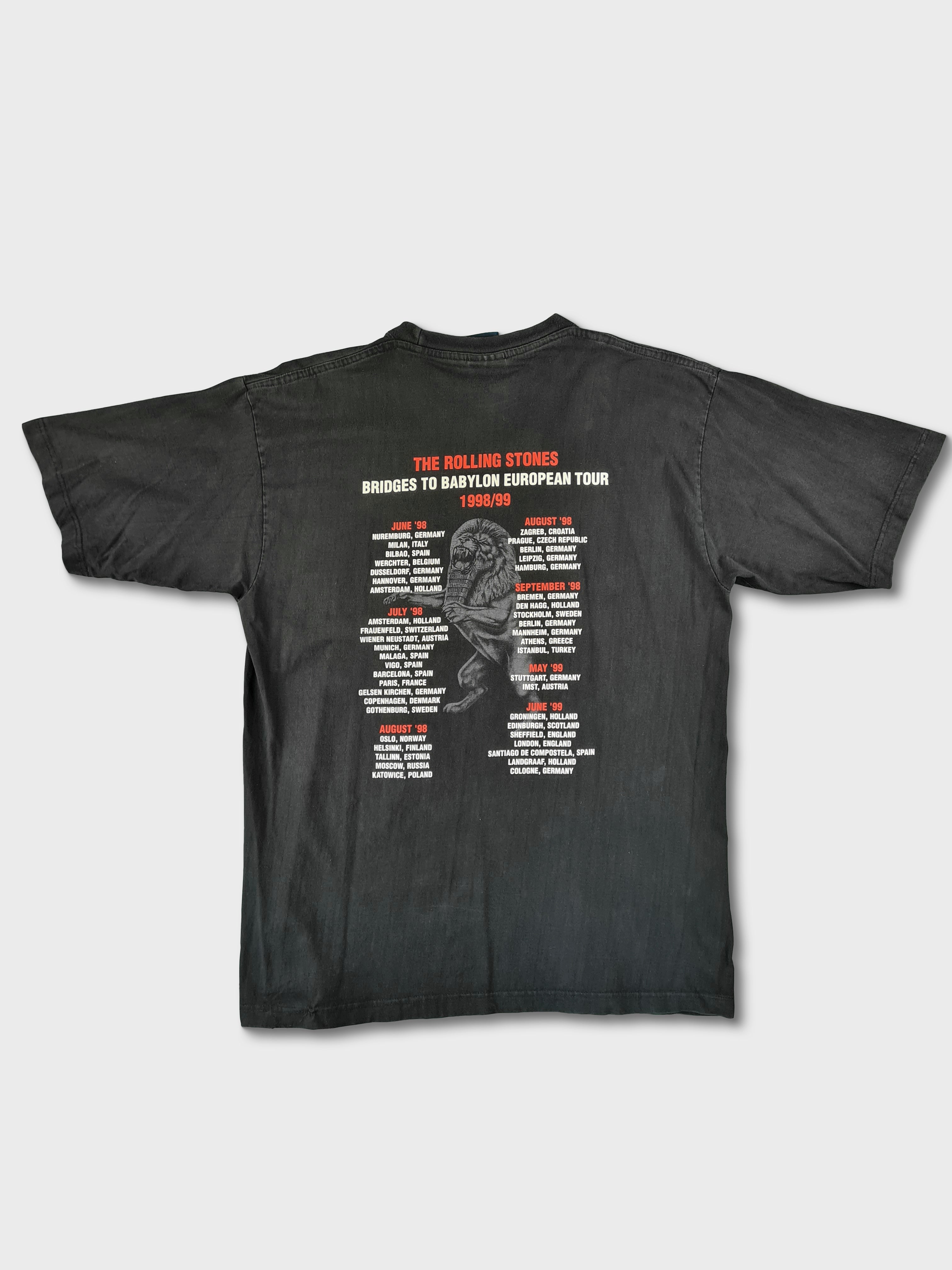 Vintage Blue Thunder Shirt Rolling Stones Europe Tour 1998/99 XL - RareRags