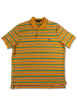 Modernes Ralph Lauren Poloshirt Gestreift Lachs Grün XXL