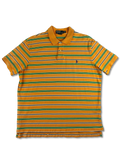 Modernes Ralph Lauren Poloshirt Gestreift Lachs Grün XXL