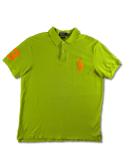 Modernes Ralph Lauren Poloshirt Slim Fit Big Logo Grün XXL - RareRags