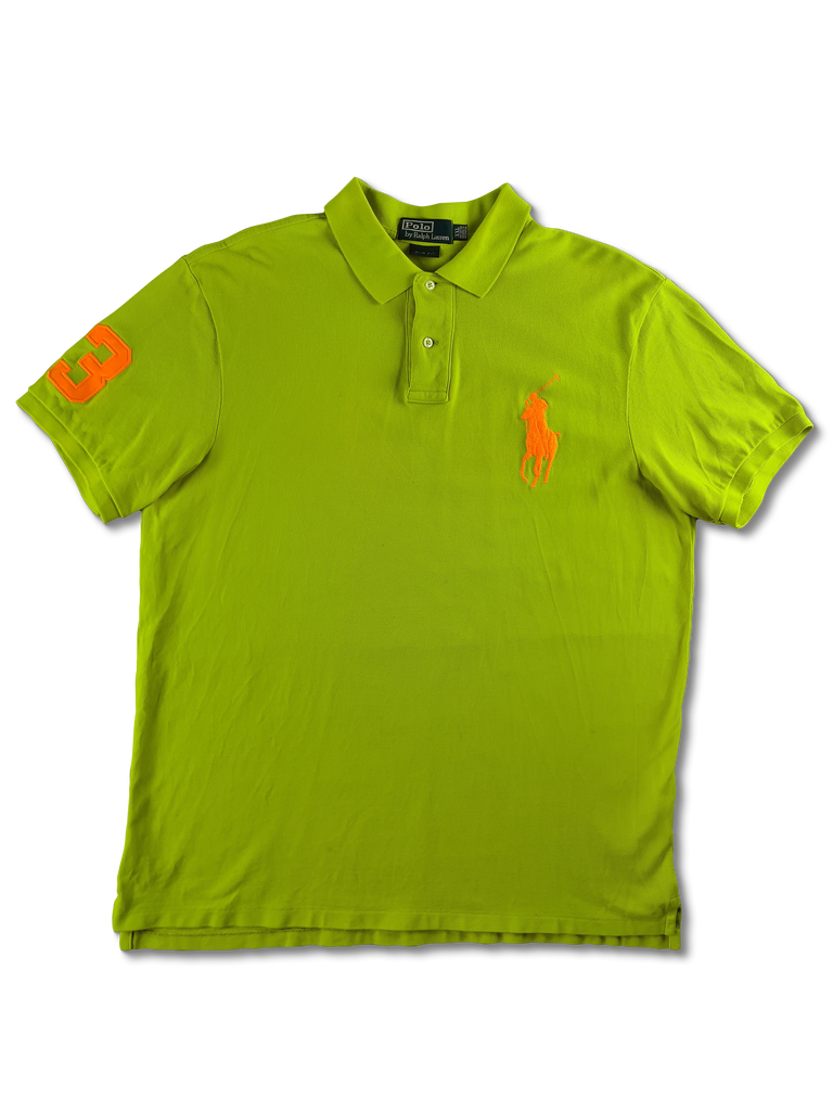 Modernes Ralph Lauren Poloshirt Slim Fit Big Logo Grun XXL RareRags