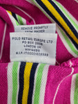 Modernes Ralph Lauren Poloshirt Custom Fit Gestreift Rosa Grün XXL