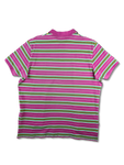 Modernes Ralph Lauren Poloshirt Custom Fit Gestreift Rosa Grün XXL