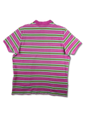 Modernes Ralph Lauren Poloshirt Custom Fit Gestreift Rosa Grün XXL