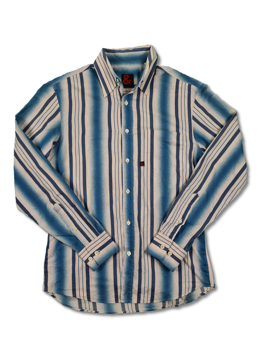 Modernes Dolce & Gabbana Hemd Gestreift Made In Italy M-L
